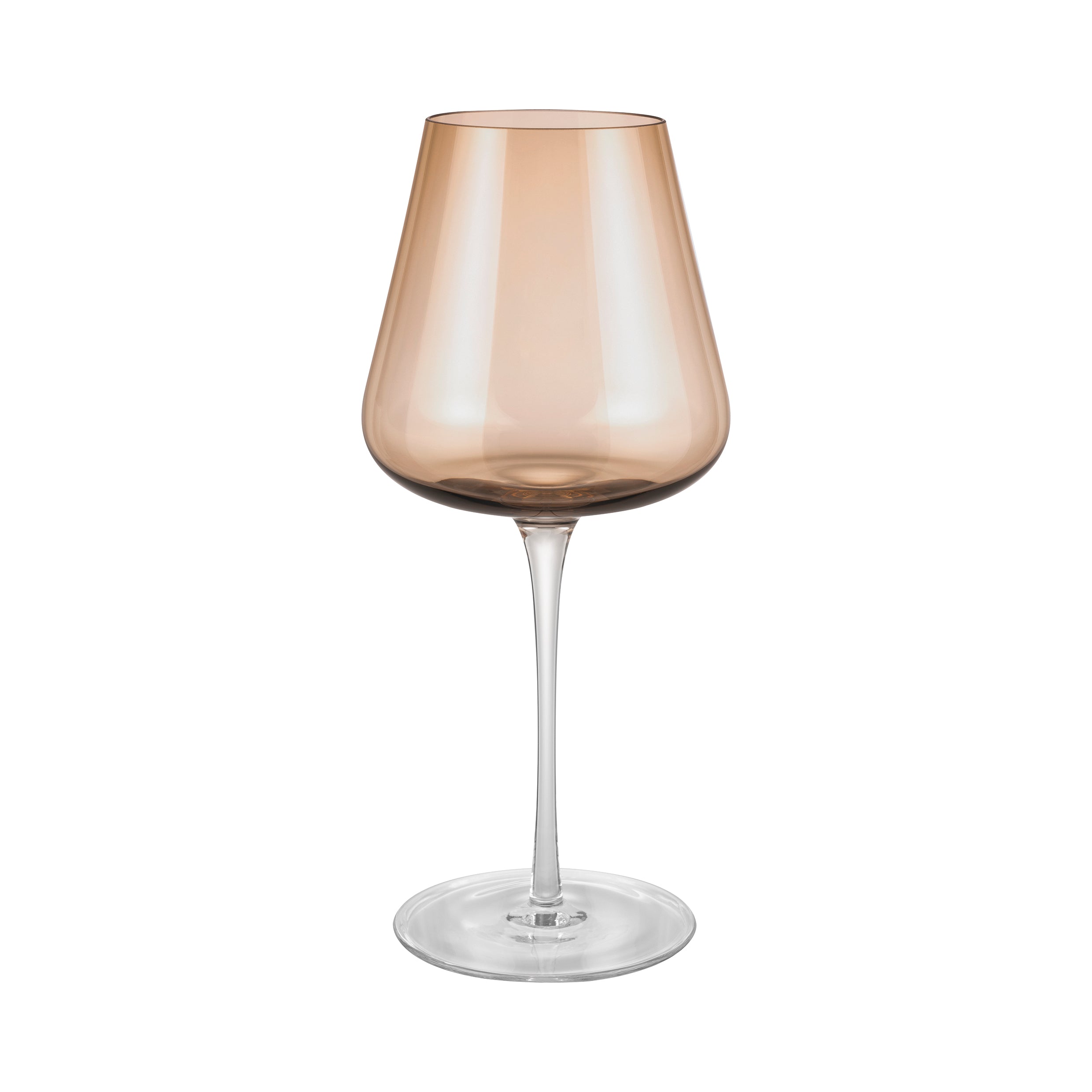 blomus BELO Hand Blown Red Wine Glass - Colored Tapered Tulip Shape Stemware - 2 pieces 