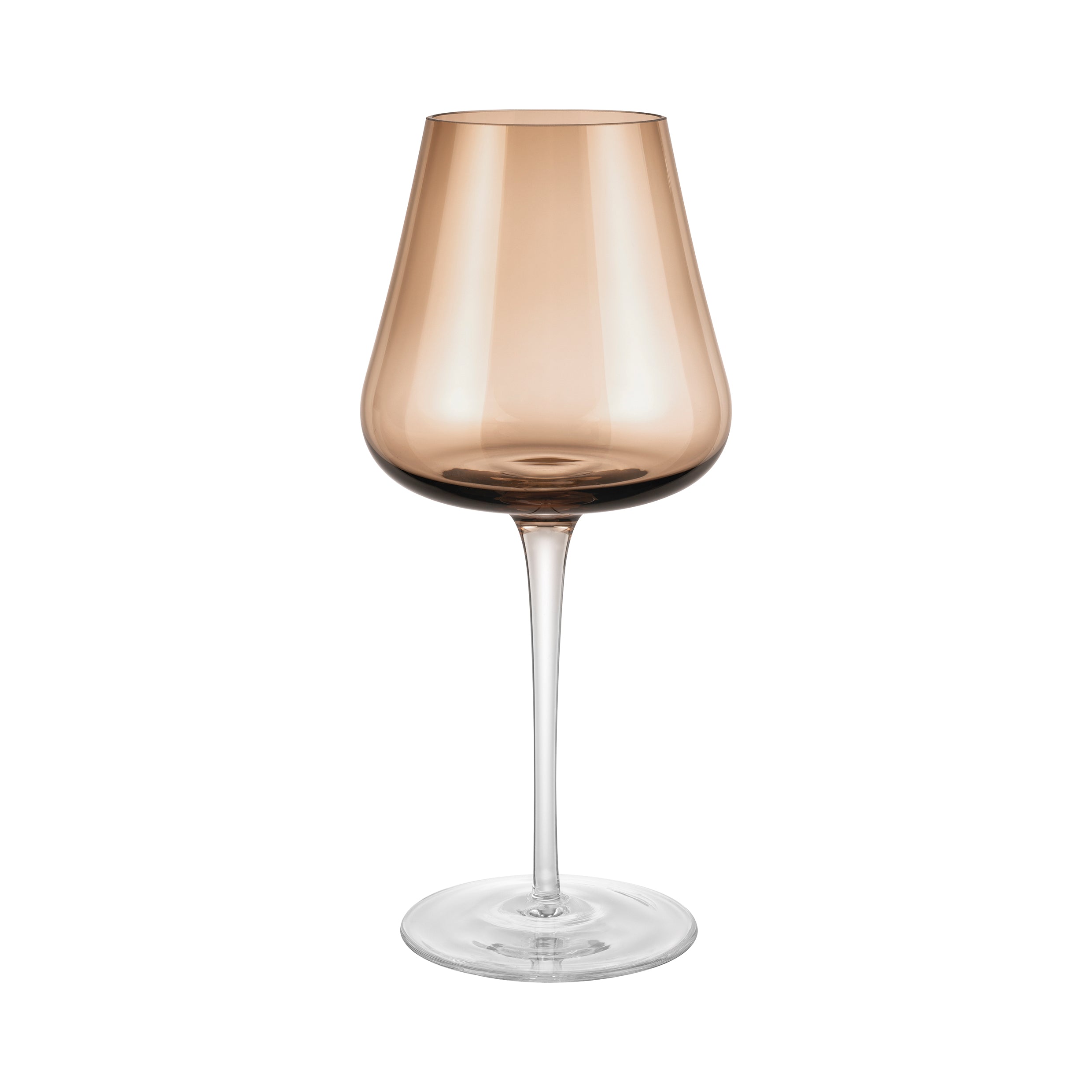 blomus BELO Hand Blown White Wine and Spritz Glass - Colored Tapered Tulip Shape Stemware - 2 pieces