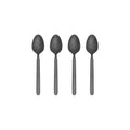 64475 STELLA Black Espresso Spoons