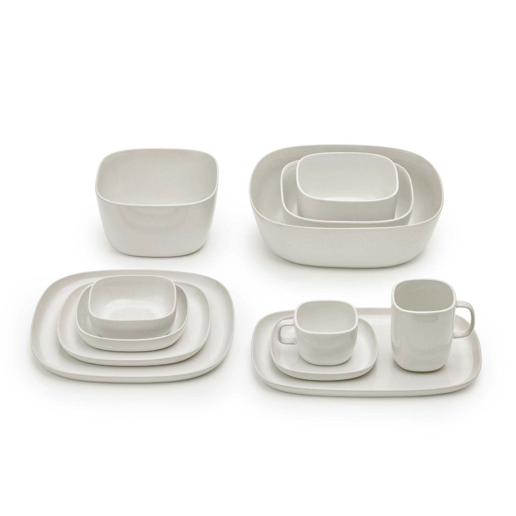 VAHLO Complete Set of dishes in Moonbeam color