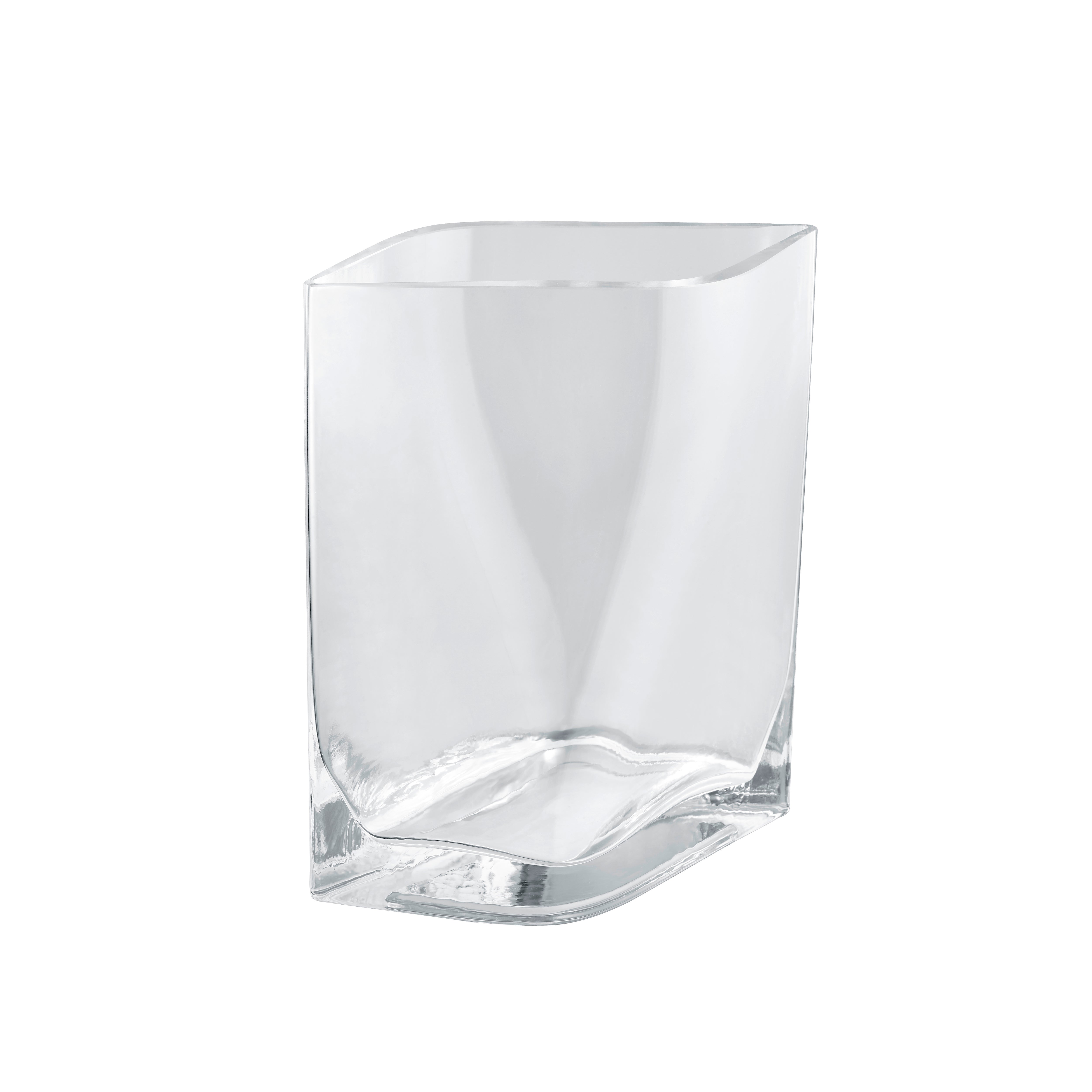 64884 DUASIS Clear glass vase on a white background