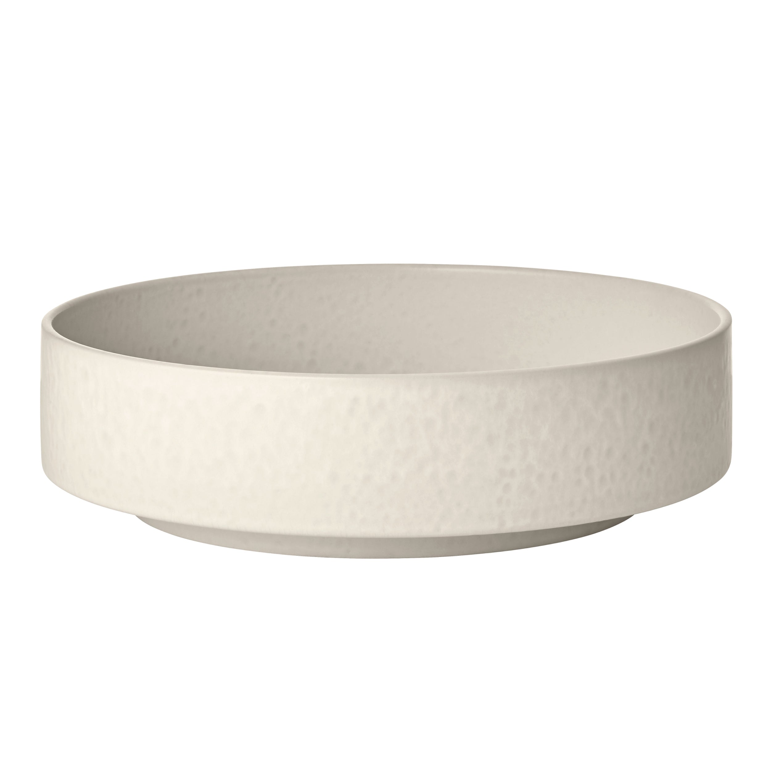 64950 MAKOTO Pasta/Salad Bowl in Moonbeam on a white background