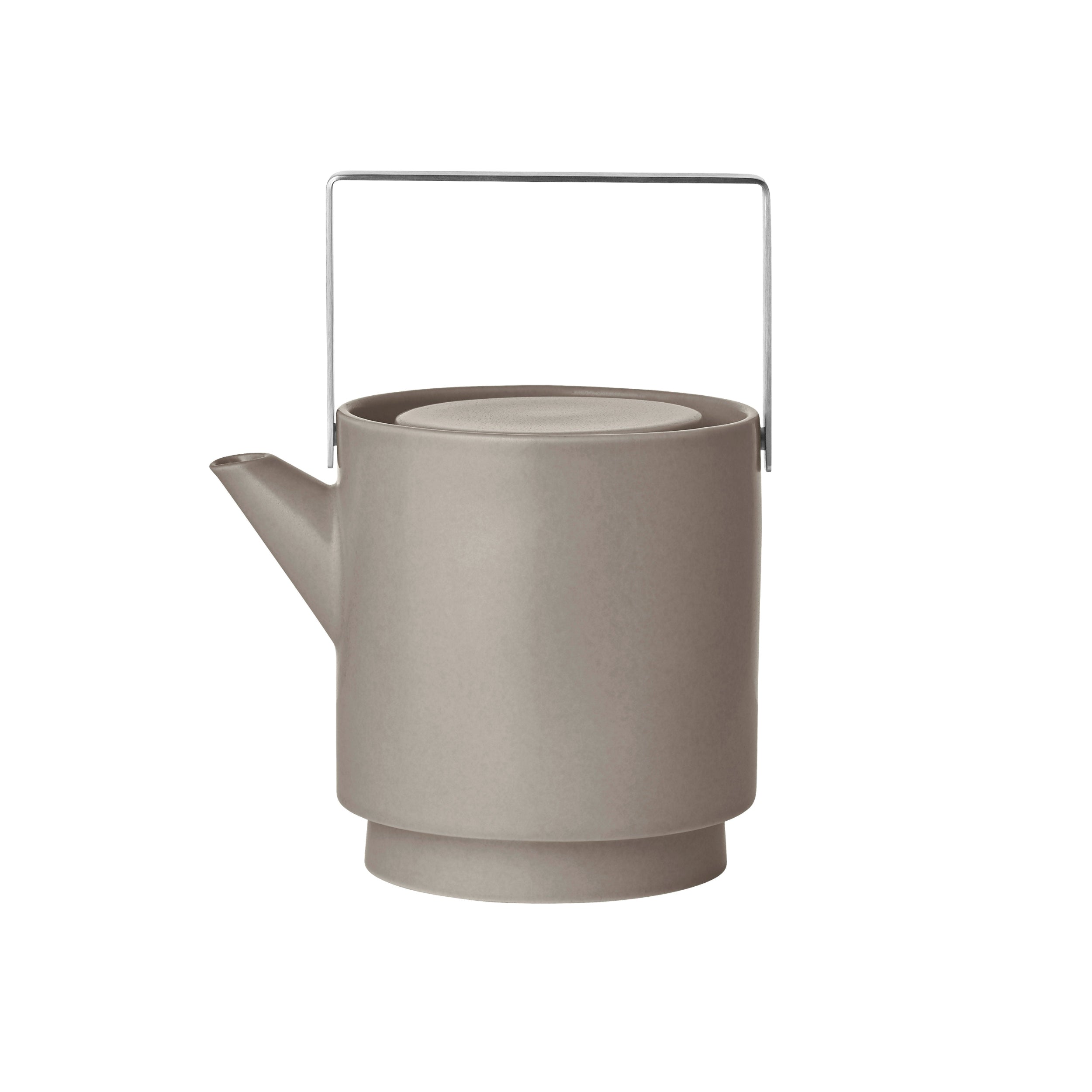 64955 MAKOTO Teapot in Elephant Grey with white background