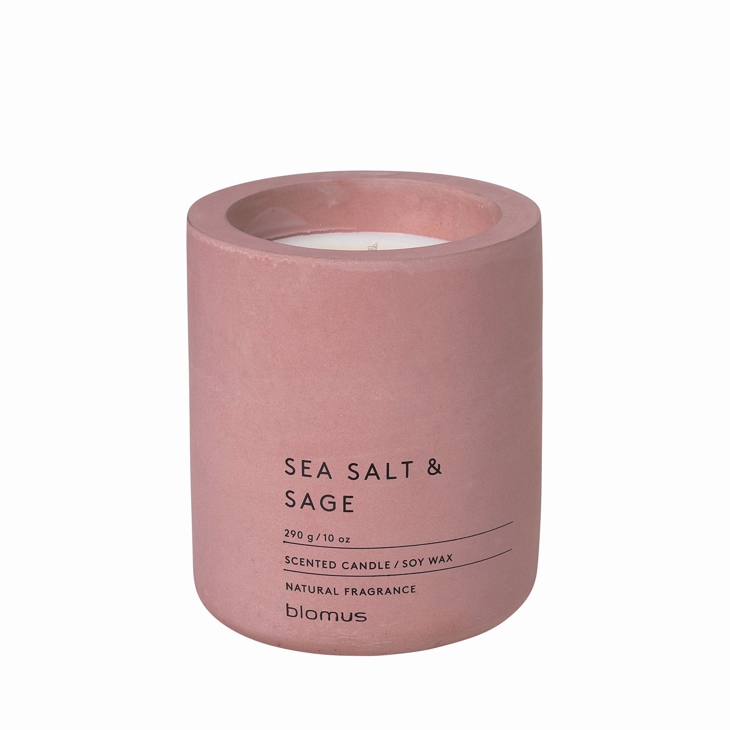 FRAGA Large Scented Jar Candle with Colored Concrete Container - Soy W