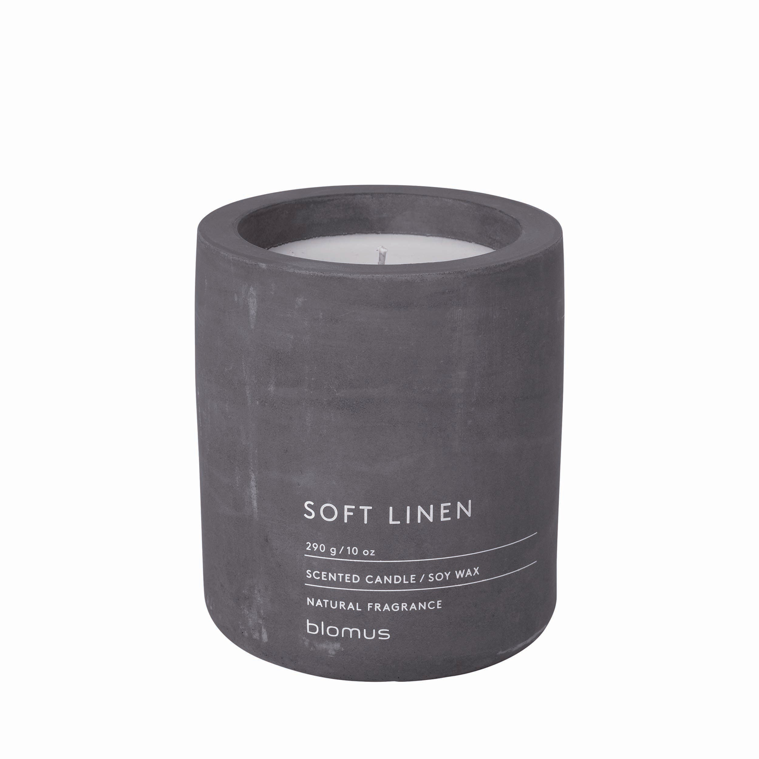 blomus FRAGA Large Scented Jar Candle with Colored Concrete Container - Soy Wax and Natural Oil Fragrance