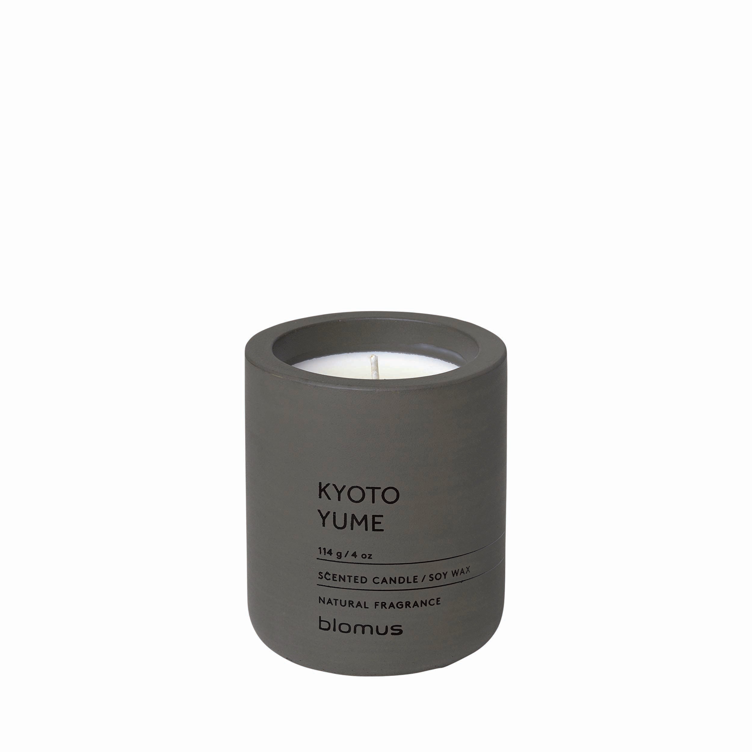 blomus FRAGA Small Scented Jar Candle with Colored Concrete Container - Soy Wax and Natural Oil Fragrance