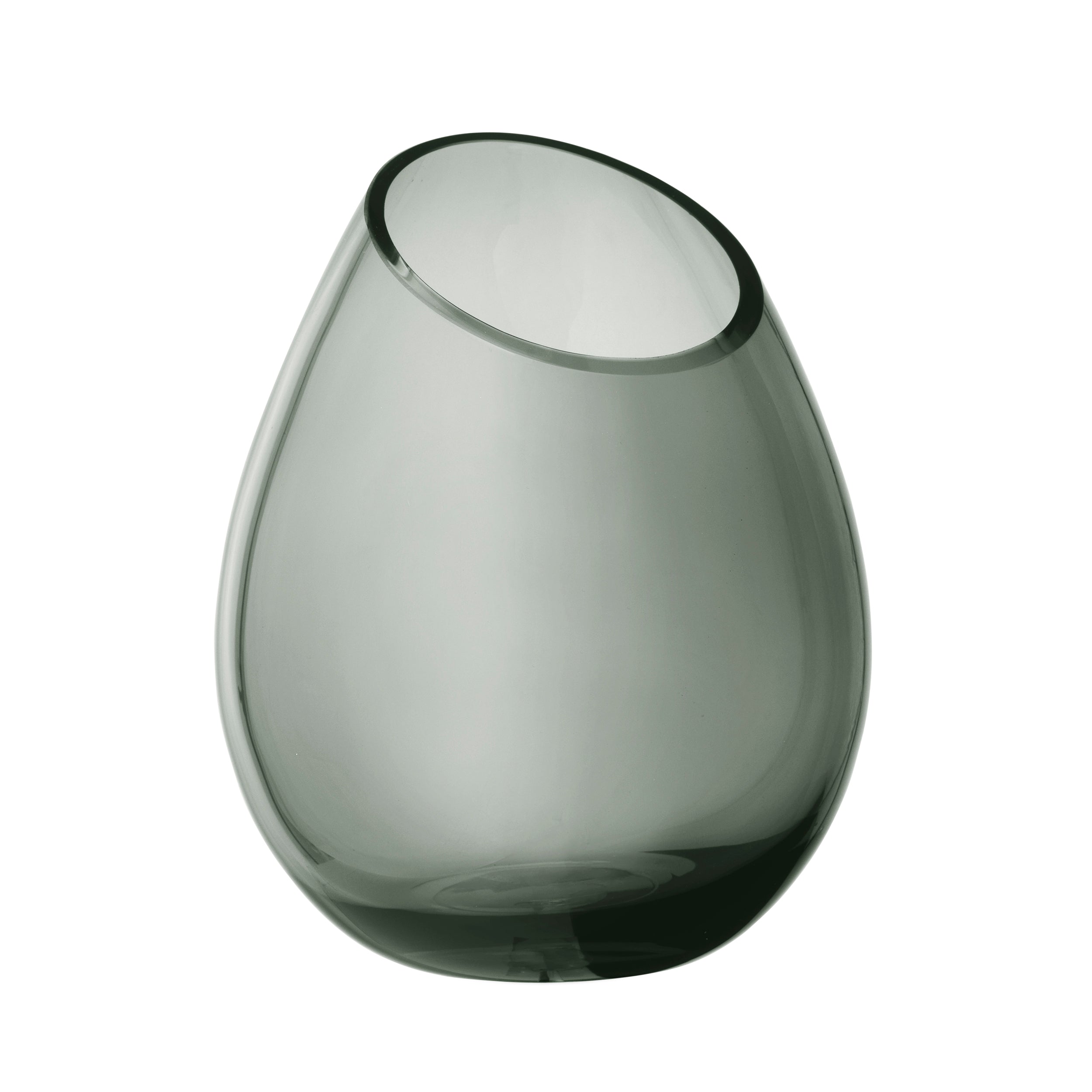 DROP Vase Large Smoke Colored Glass