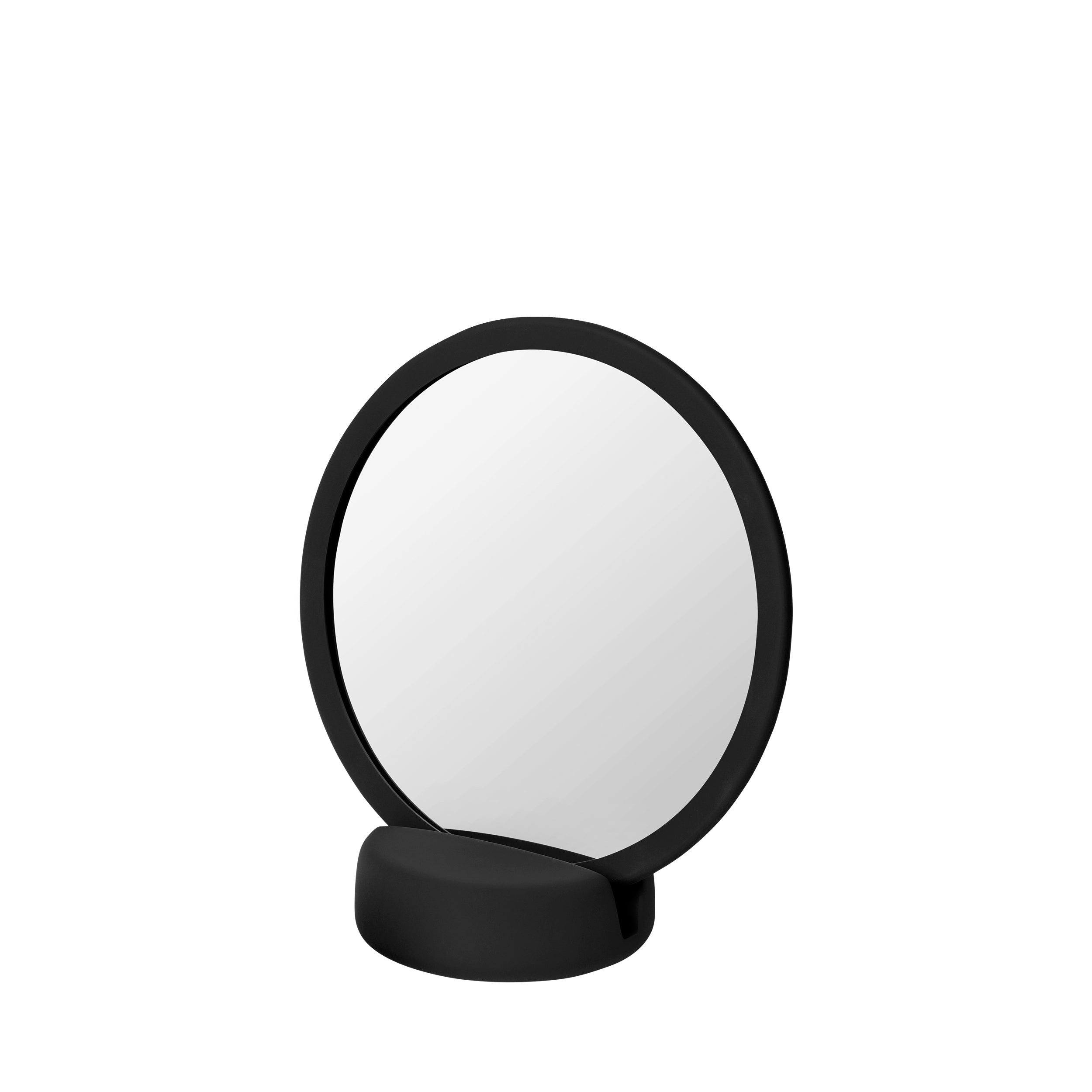 blomus SONO Vanity Countertop Magnification Mirror - Ceramic Soft Touch Black
