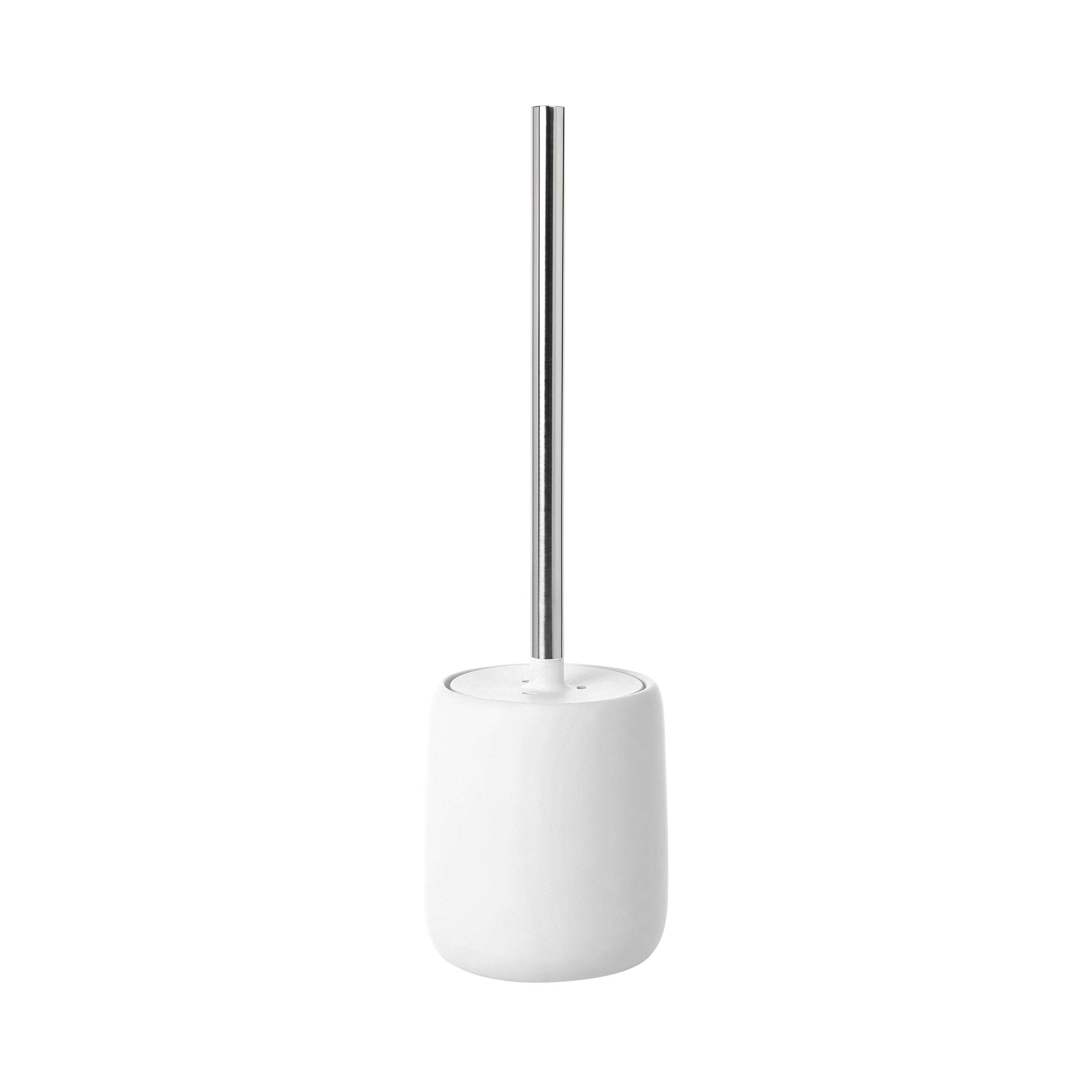 blomus SONO Toilet Brush with Decorative Holder - Ceramic Soft Touch with Stainless Handle - Modern Design