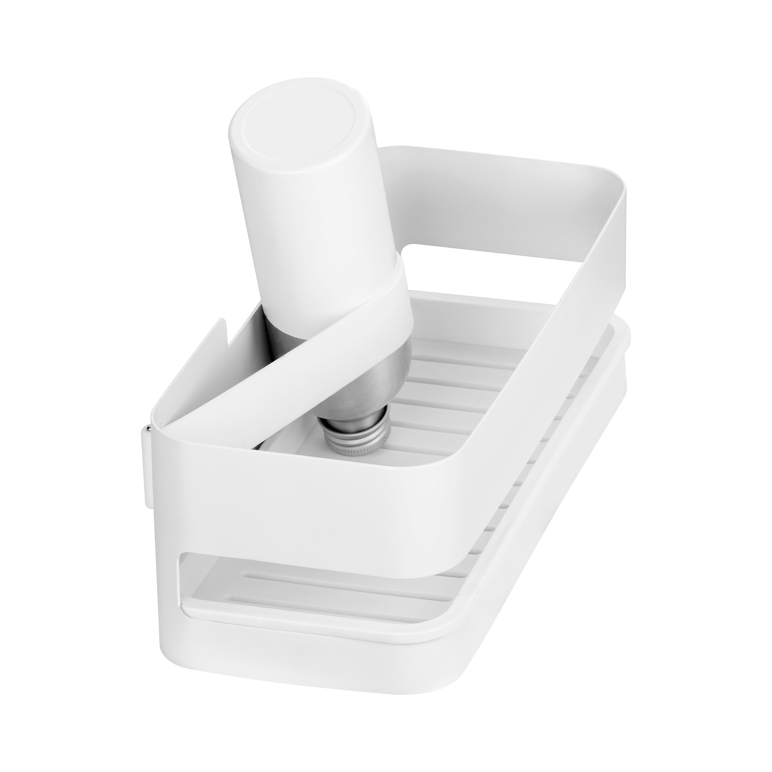 Shower Shelf Small White with Strap