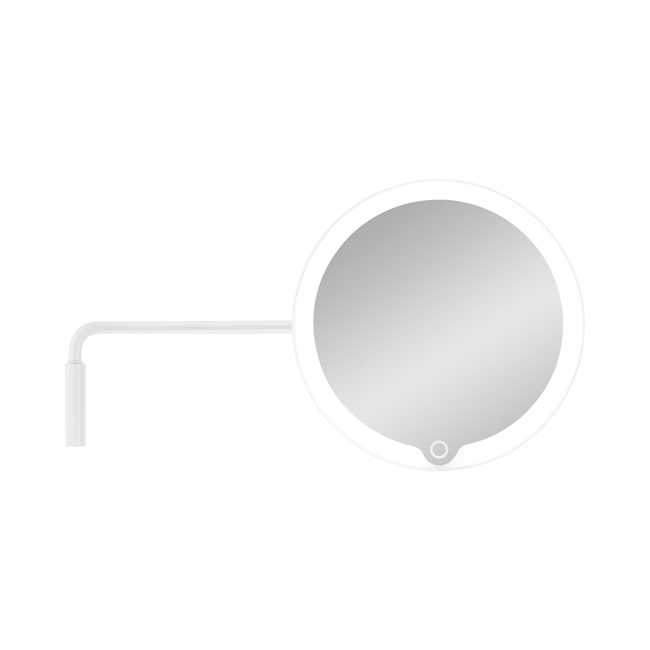 blomus MODO Wall Mounted LED Magnifying Vanity Makeup Mirror - Rechargable - Ti-Coated Stainless Steel