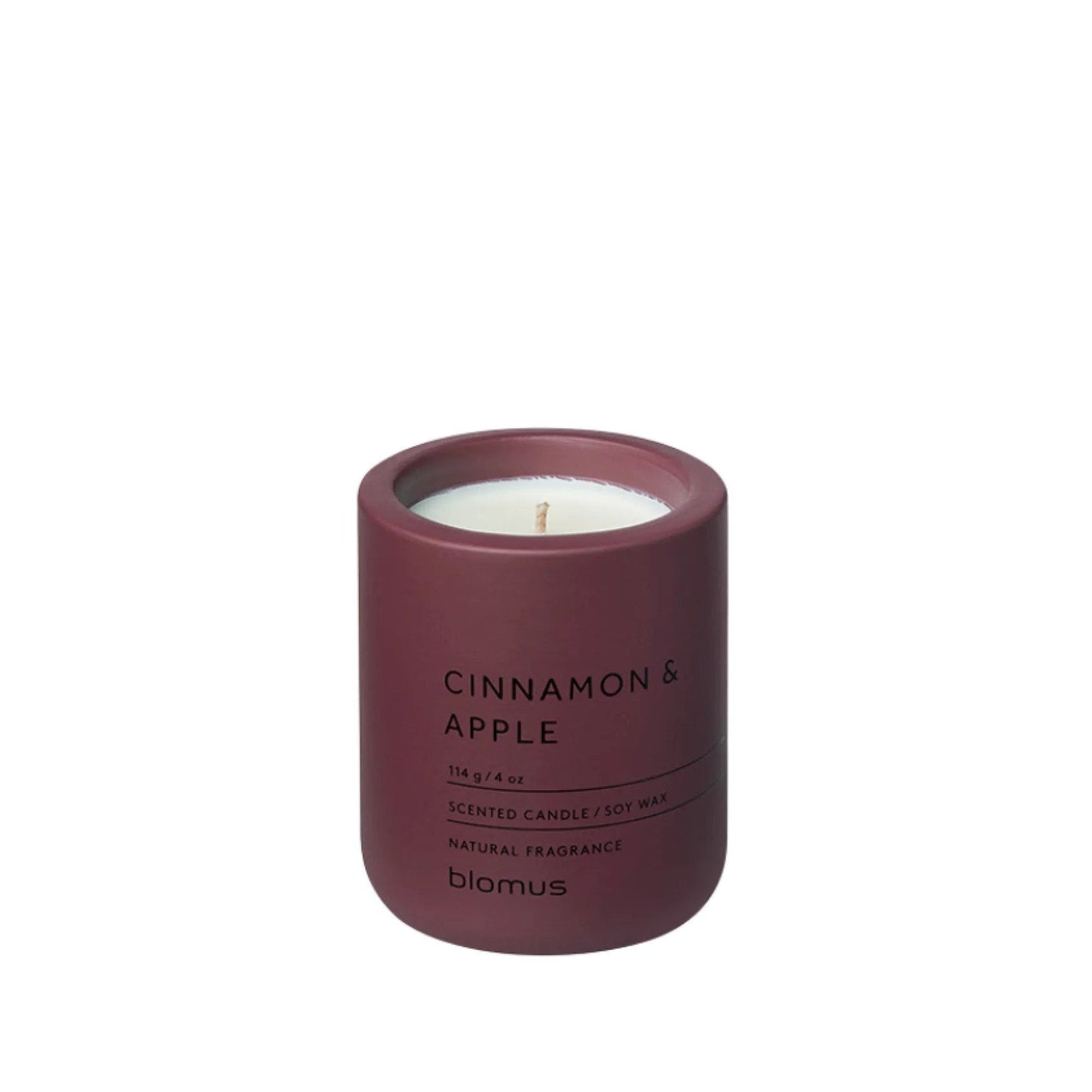 blomus FRAGA Small Scented Jar Candle with Colored Concrete Container - Soy Wax and Natural Oil Fragrance