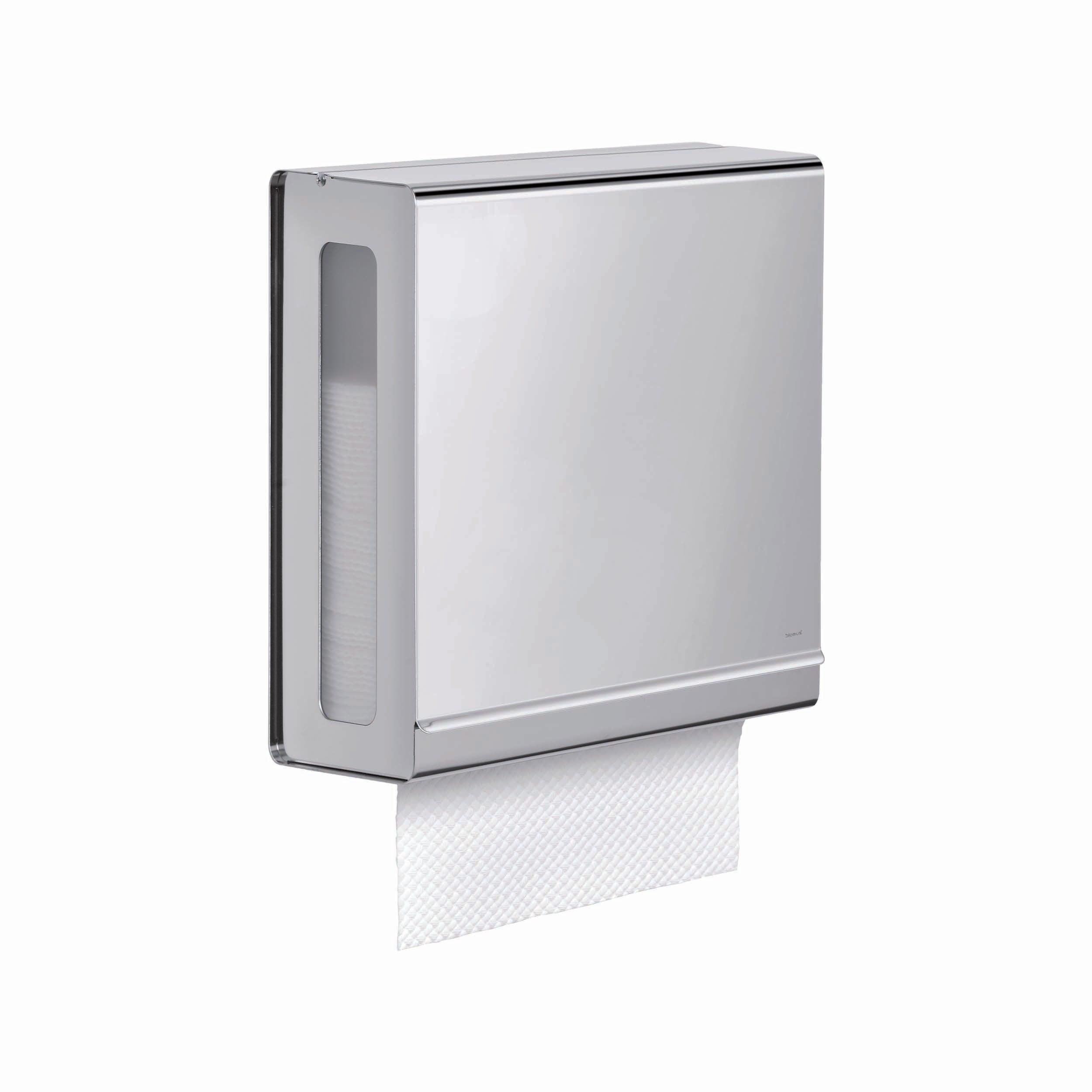 blomus NEXIO Stainless Steel Wall Mounted Commercial Paper Towel Dispenser - Polished Stainless - C-Fold Towels