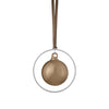 67098 Coffee Bauble with Silver Ring