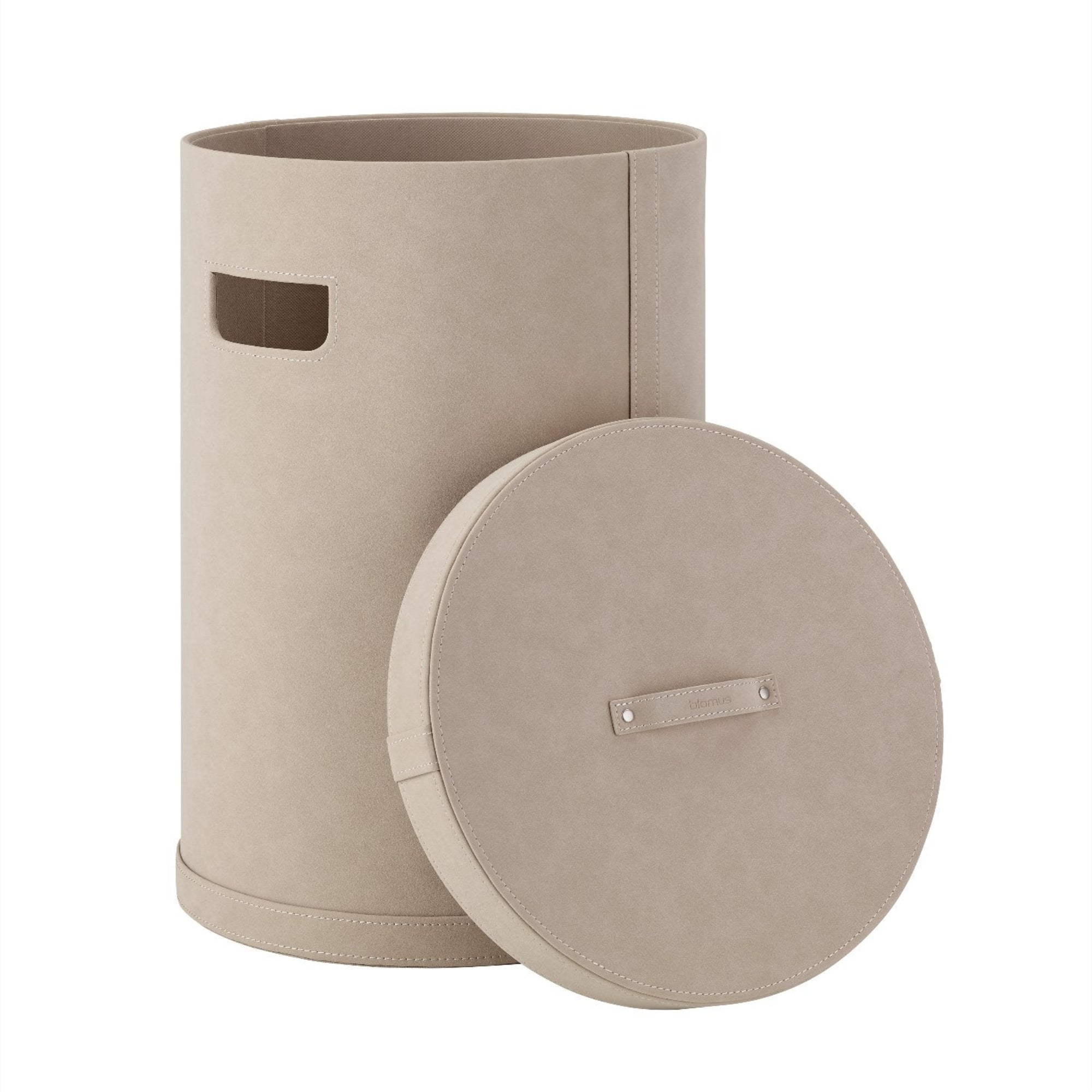 SAHLA Faux Suede Luxury Decorative Storage Bin and Laundry Bin With Li