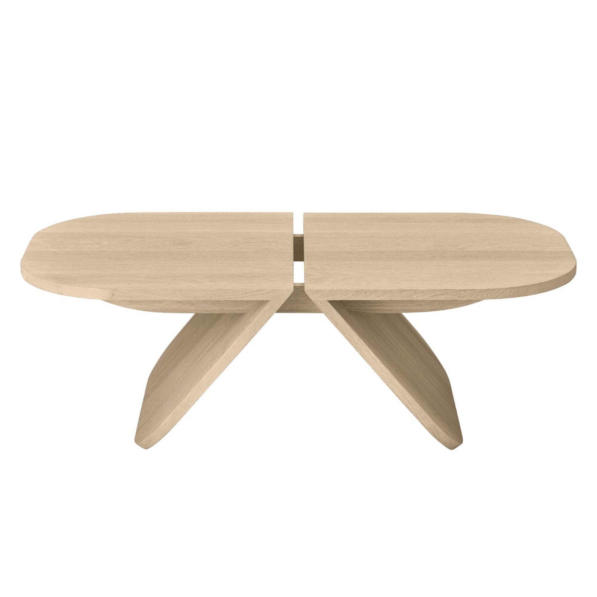 AVIO Modern Solid Oak Coffee Table with Split Top Design - Scandinavia