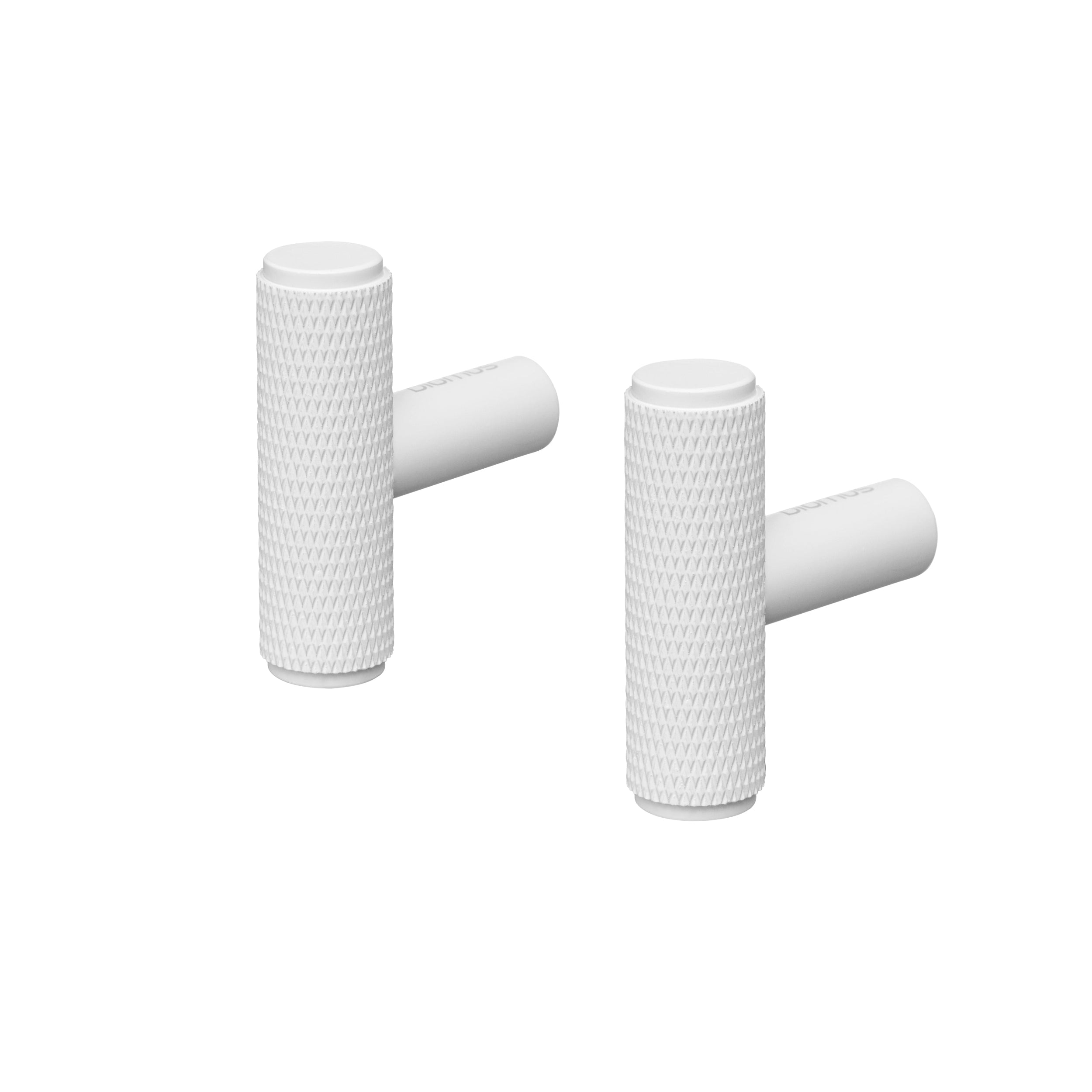 67400 White Wall Hooks Cylindar on white background