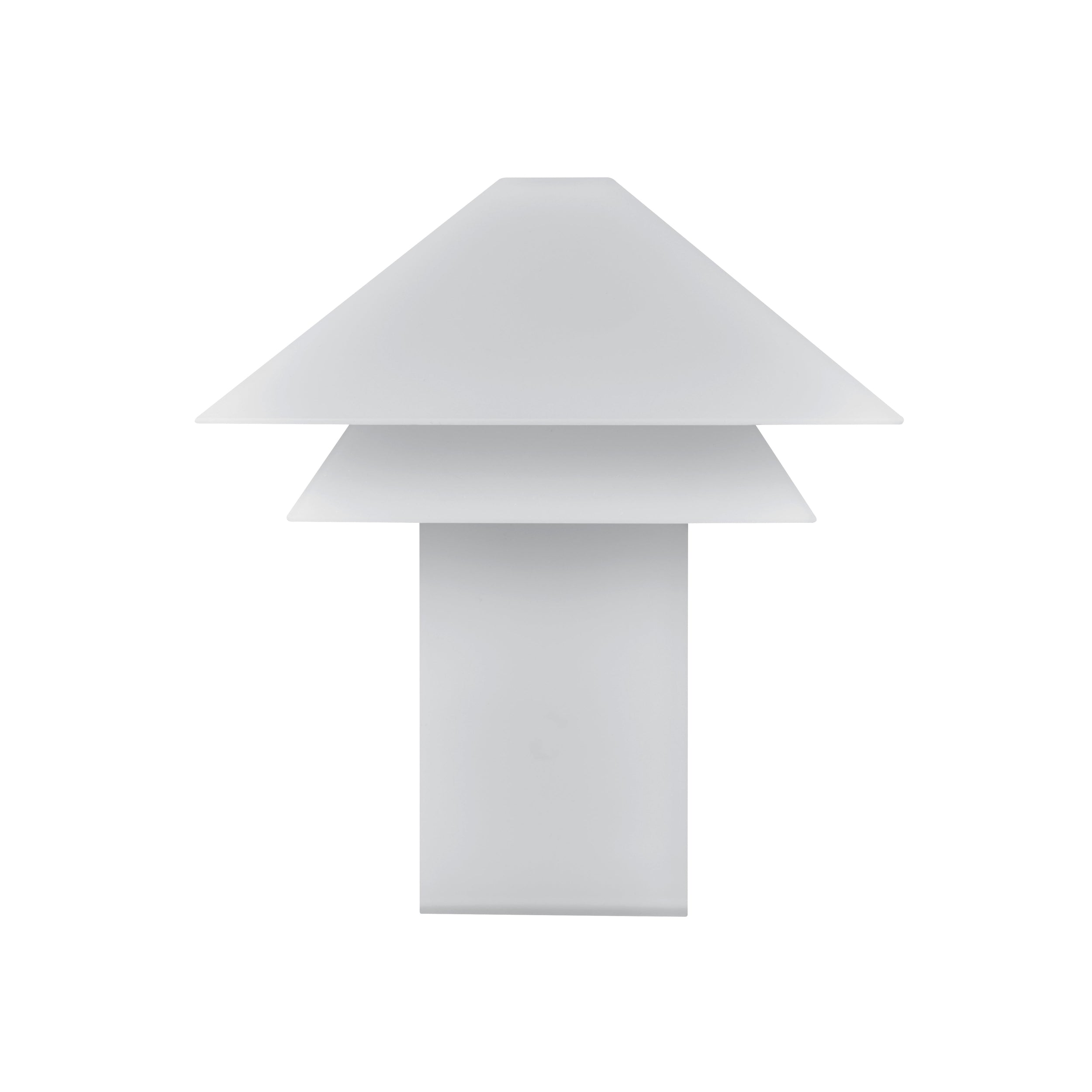 White geometric lamp on a white background