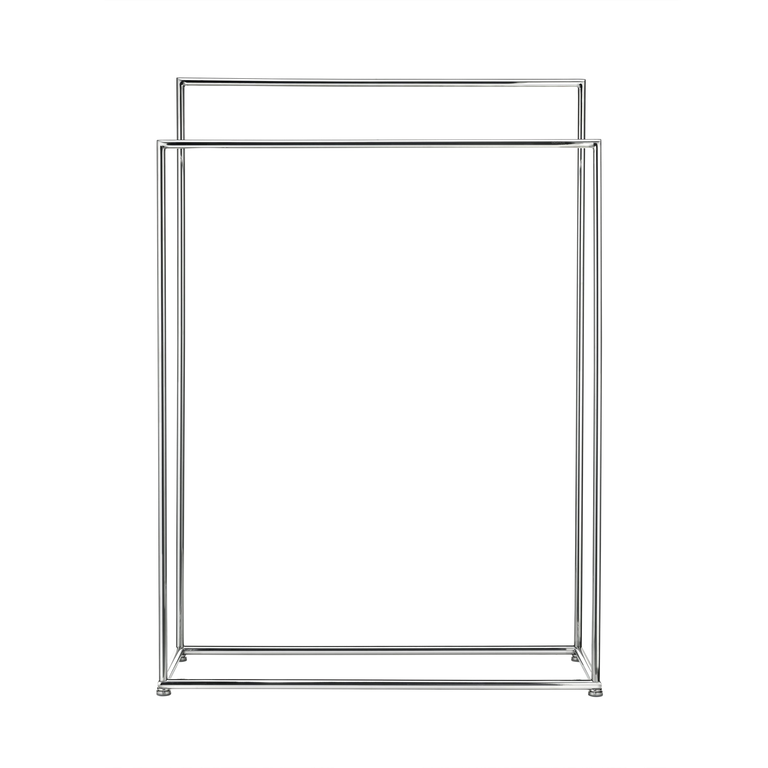 Rectangular metal frame on a white background