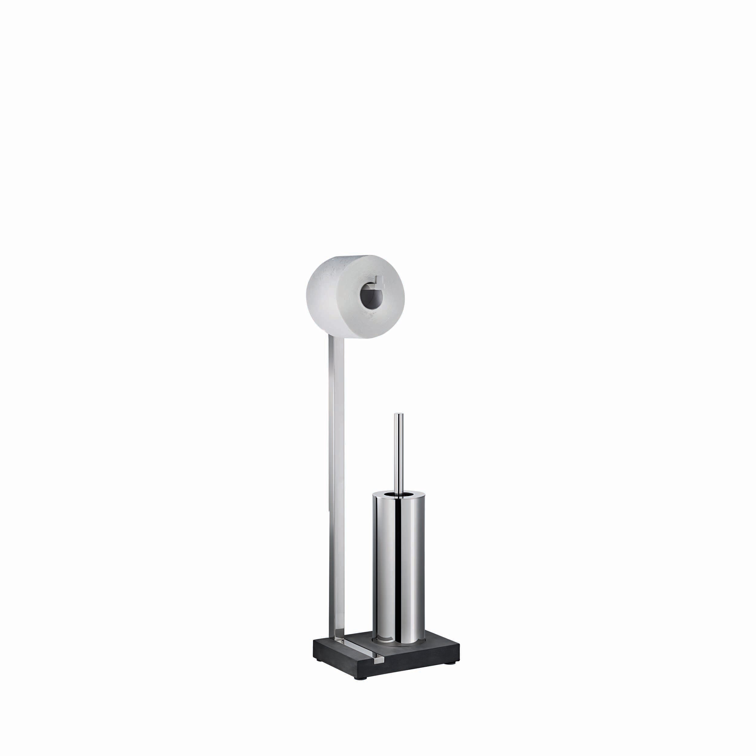 blomus MENOTO Freestanding Toilet Paper Holder with Toilet Brush and Holder - Polished Stainless
