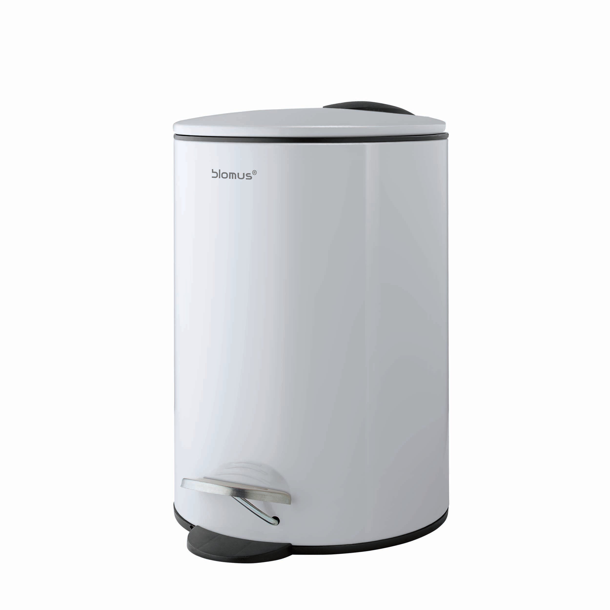blomus TUBO Wastepaper Basket for Bathroom with Soft Close Lid