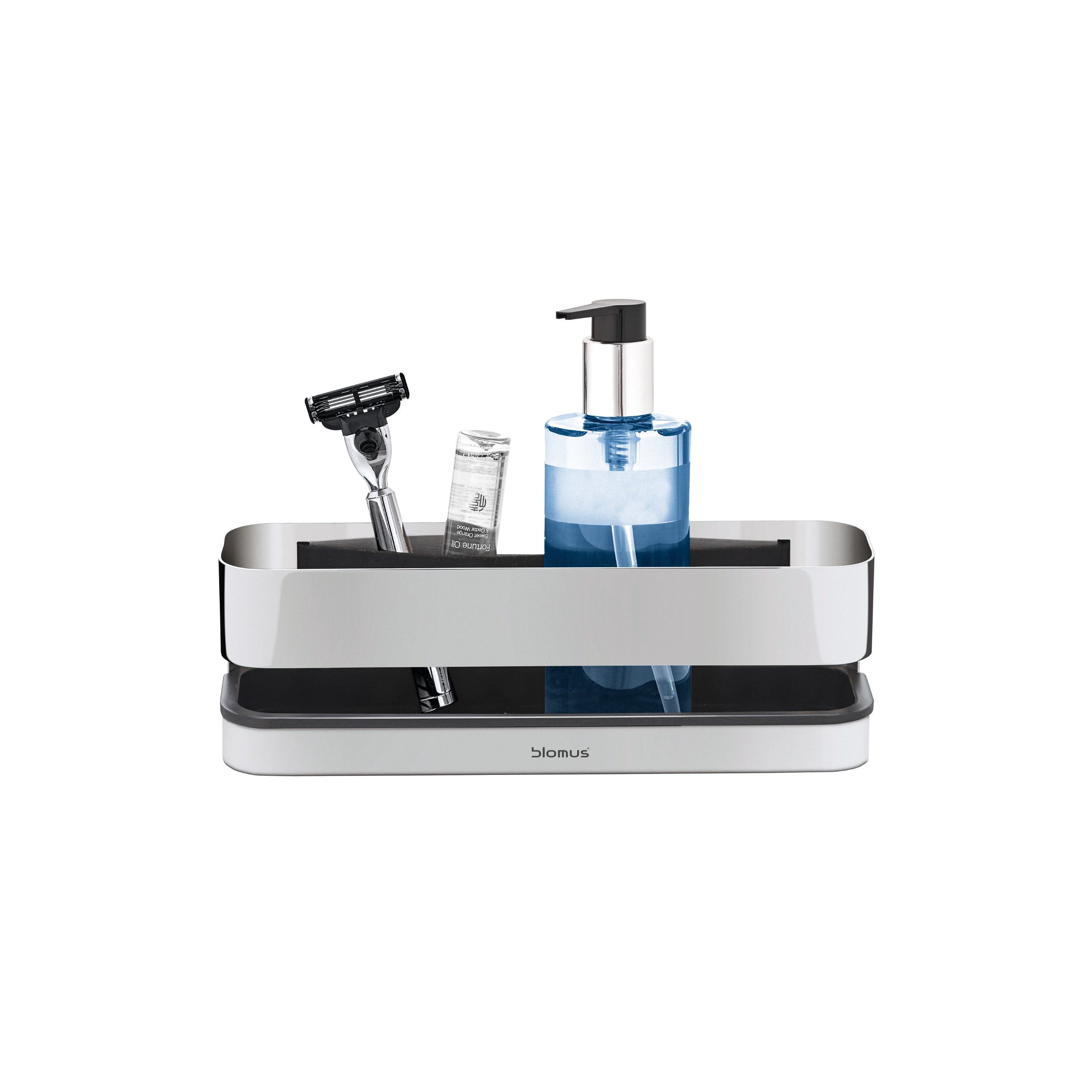 blomus NEXIO Shower Shelf Shampoo and Bottle Holder - Small - Polished Stainless