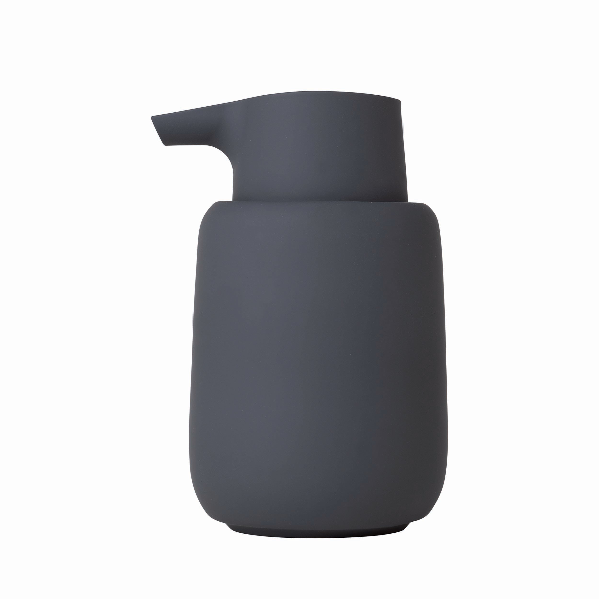 blomus SONO Bathroom Soap Dispenser - Ceramic Soft Touch Manual Soap Pump - Modern Design Magnet