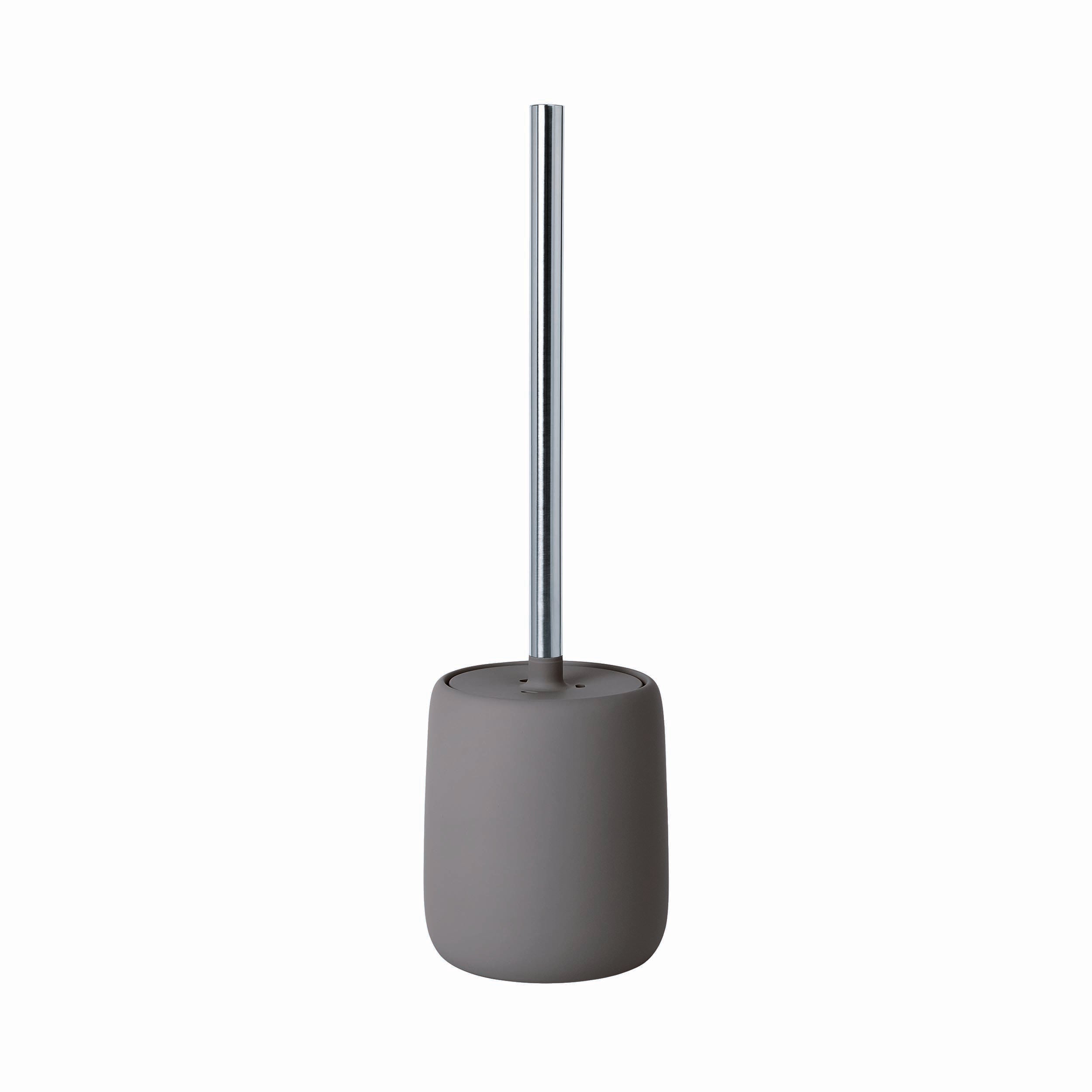 blomus SONO Toilet Brush with Decorative Holder - Ceramic Soft Touch with Stainless Handle - Modern Design