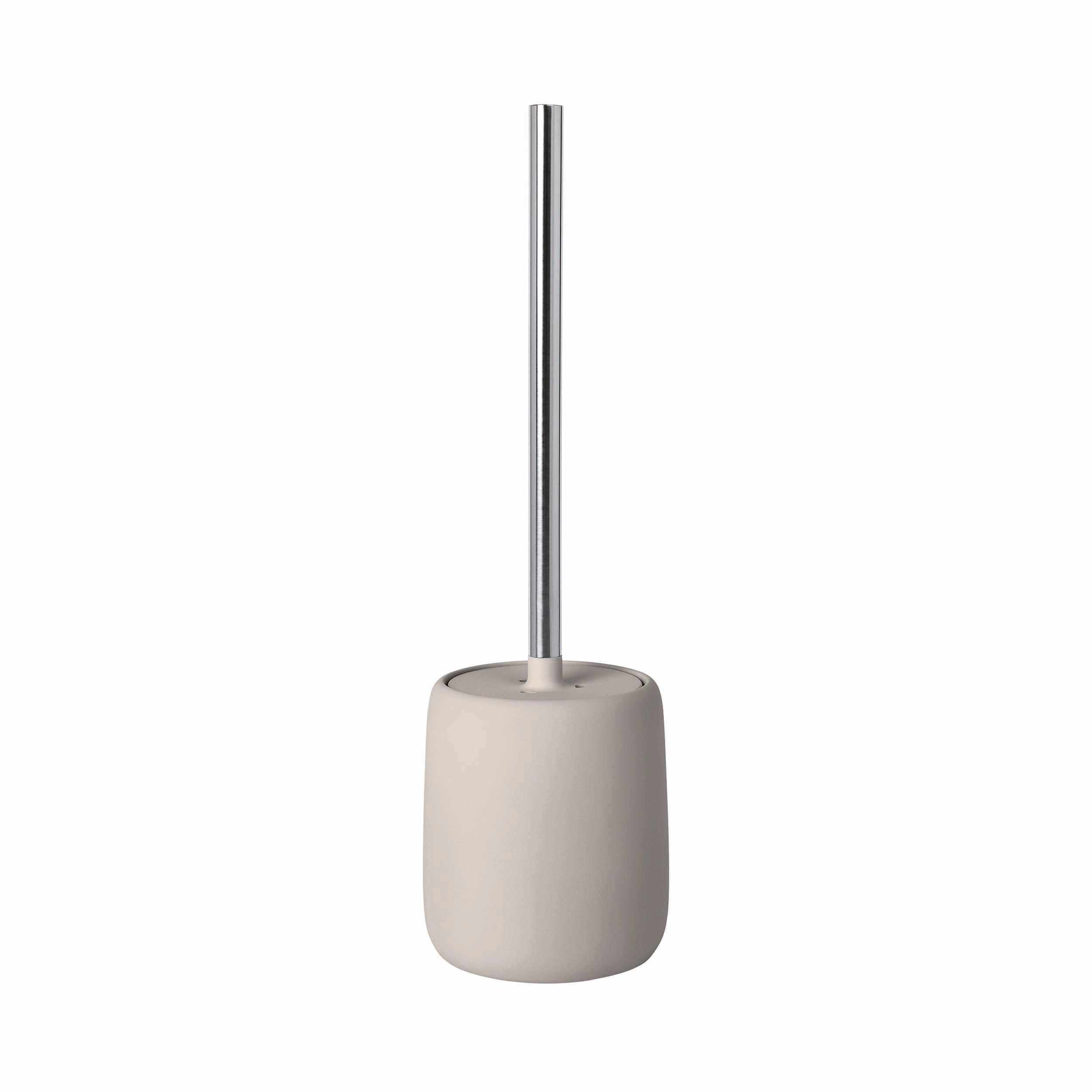 blomus SONO Toilet Brush with Decorative Holder - Ceramic Soft Touch with Stainless Handle - Modern Design