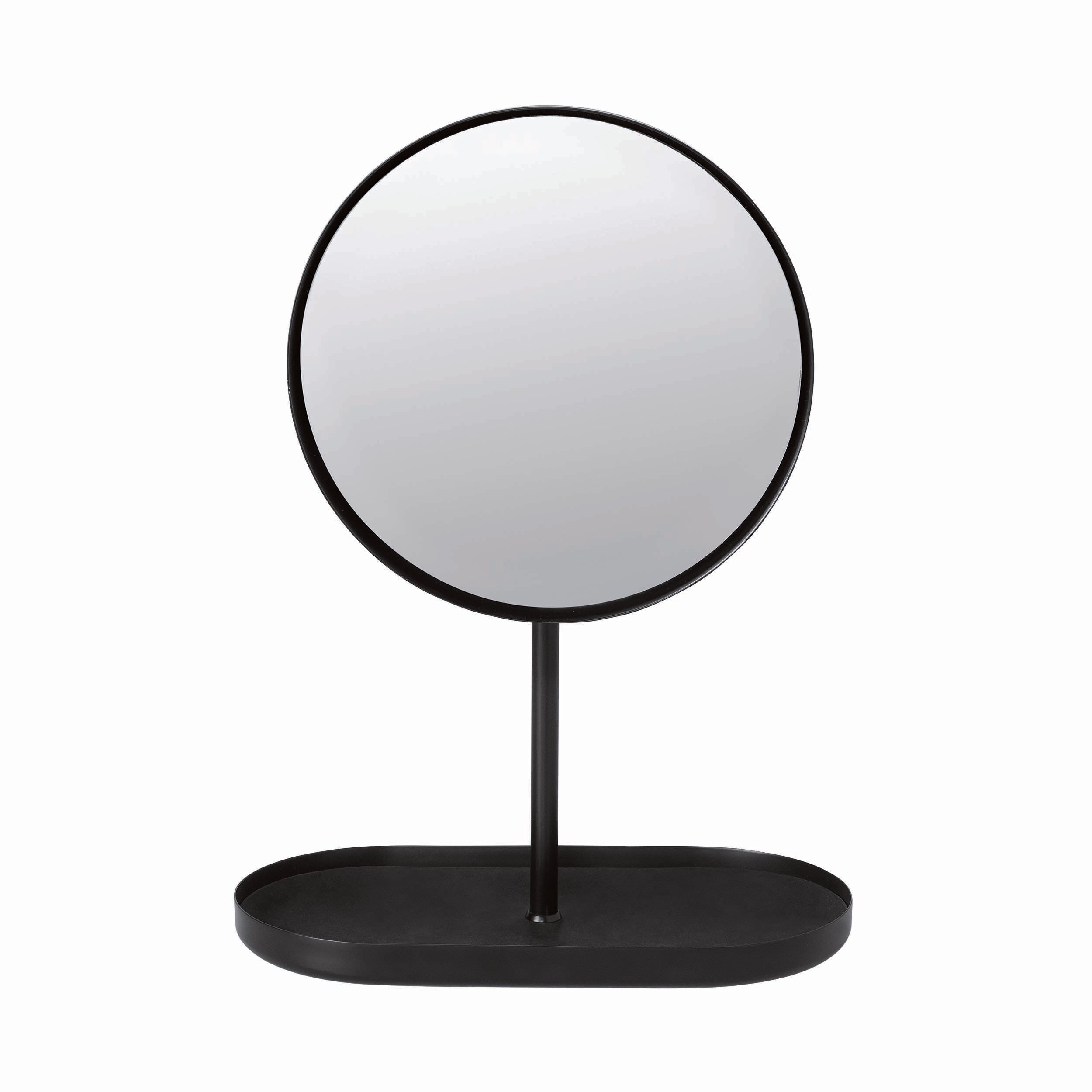 blomus MODO Magnifying Vanity Makeup Mirror with Tray - Ti-Coated Stainless Steel