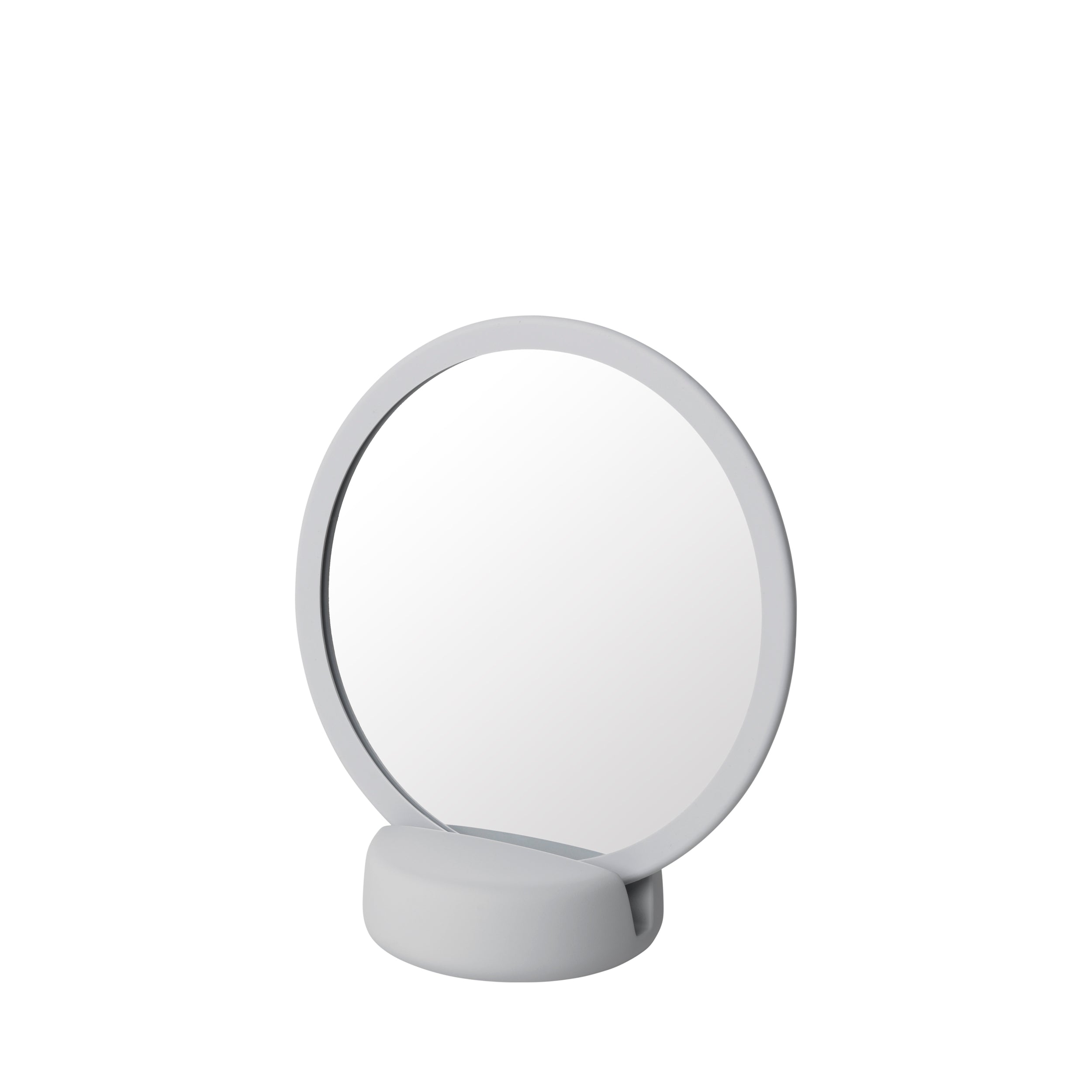 blomus SONO Vanity Countertop Magnification Mirror - Ceramic Soft Touch Microchip