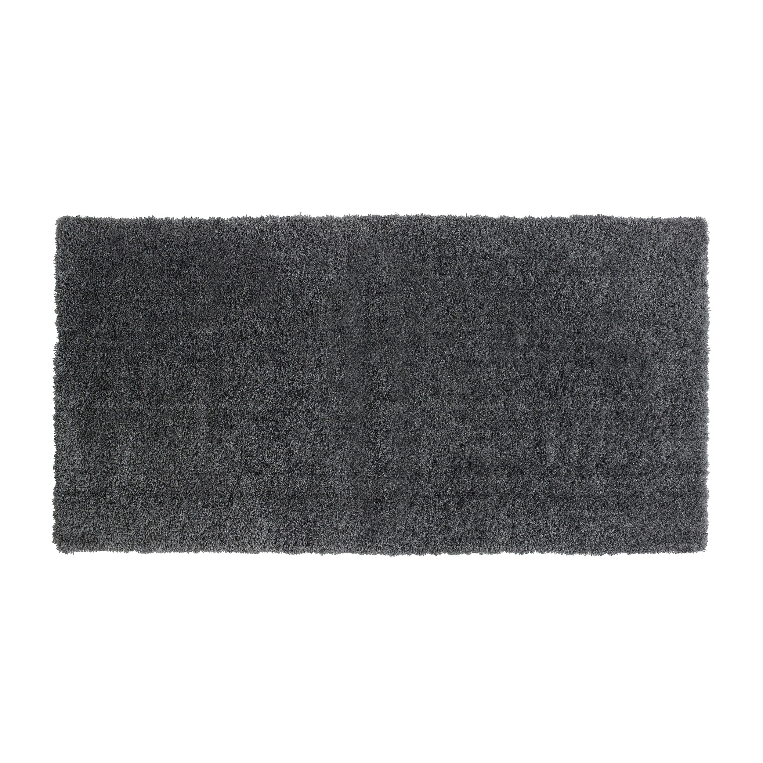 Dark gray doormat on a white background