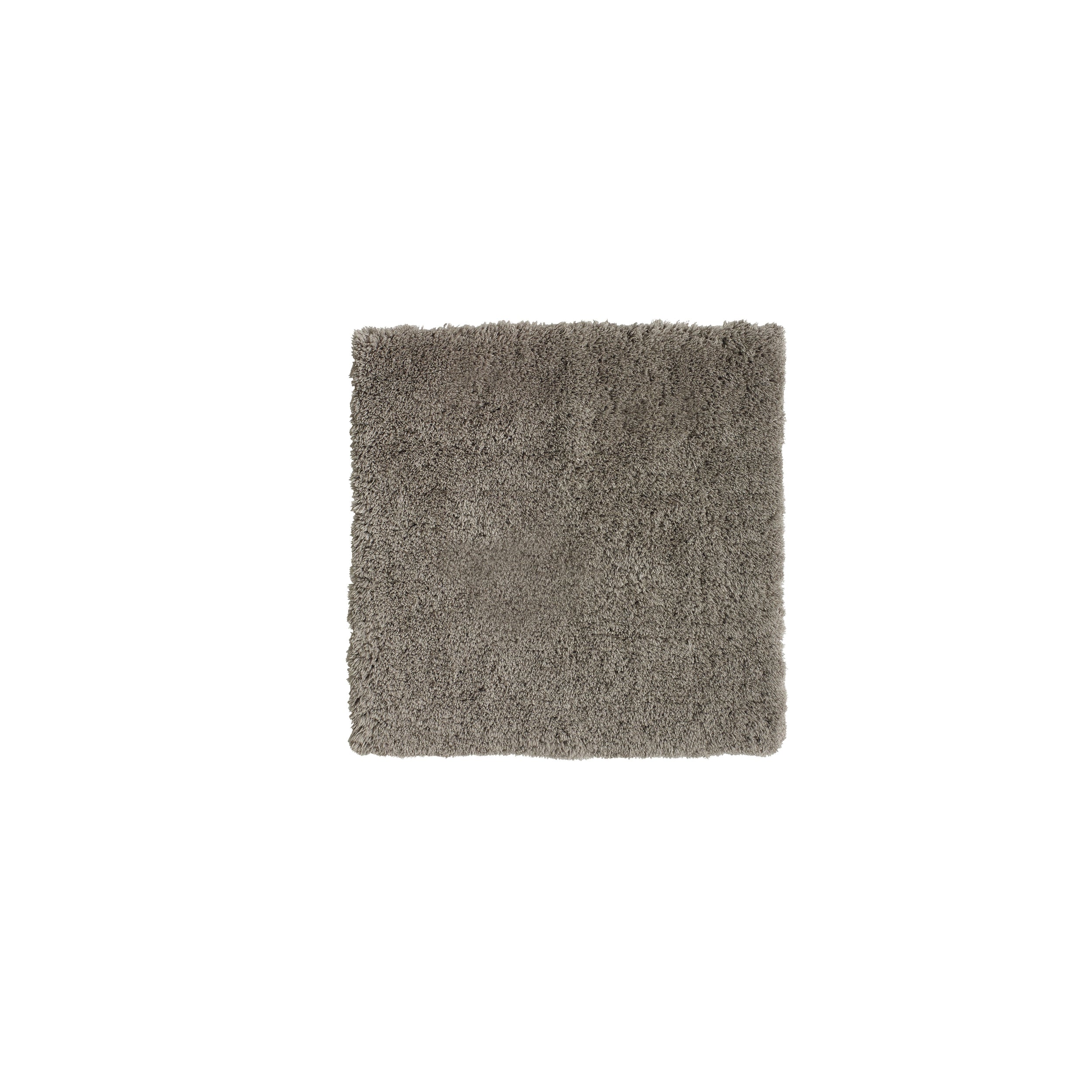 Gray square bath mat on a white background