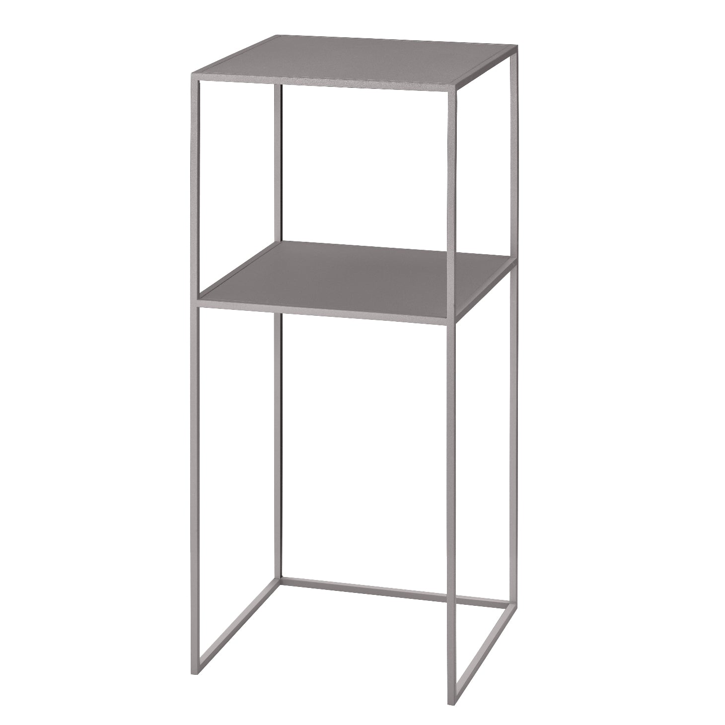 blomus FERA Modern Steel Console Table - Narrow Geometric Industrial Style - 2 Tier