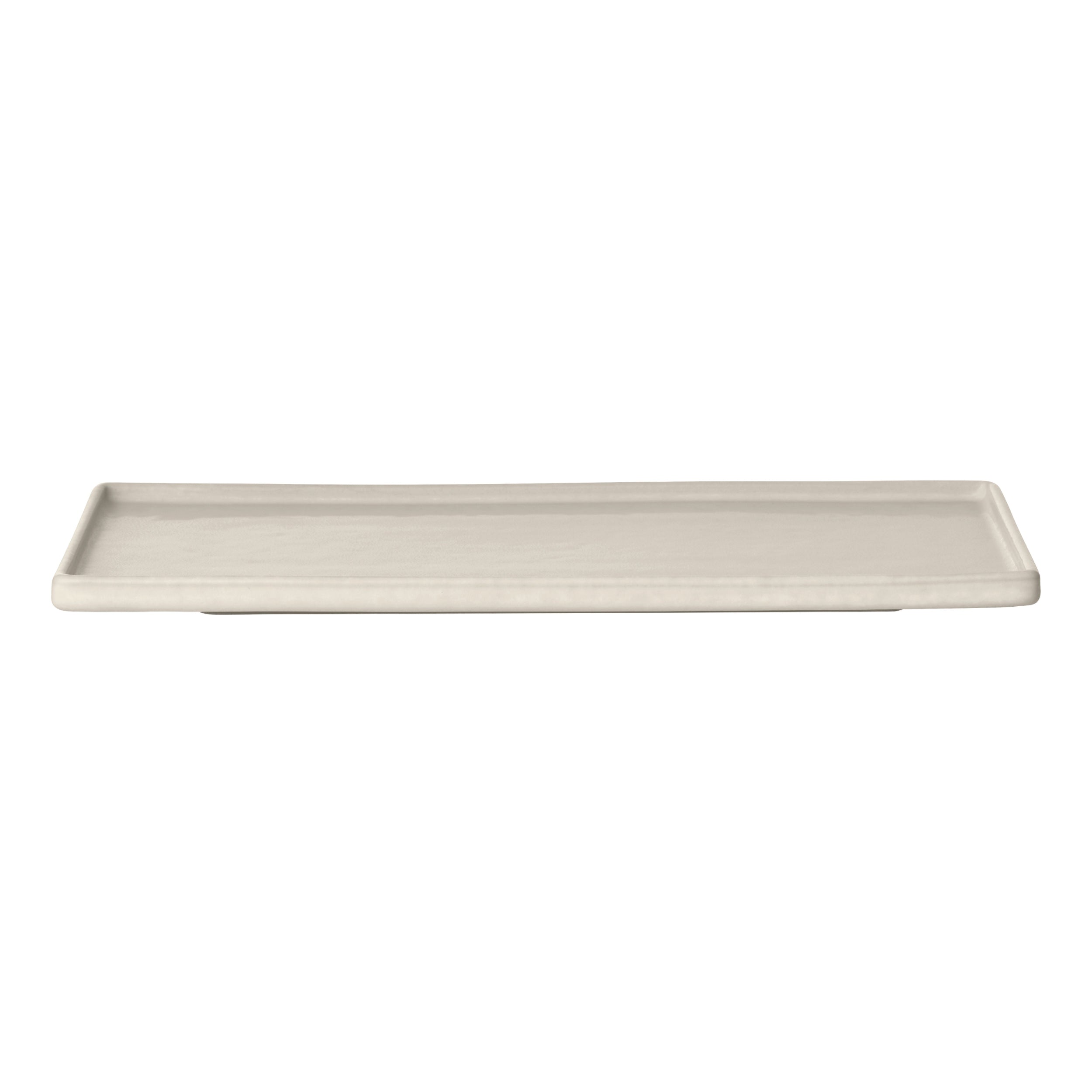 blomus MAKOTO Rectangular Japanese Style Stoneware Serving Plate - Serving Platter with Pedestal