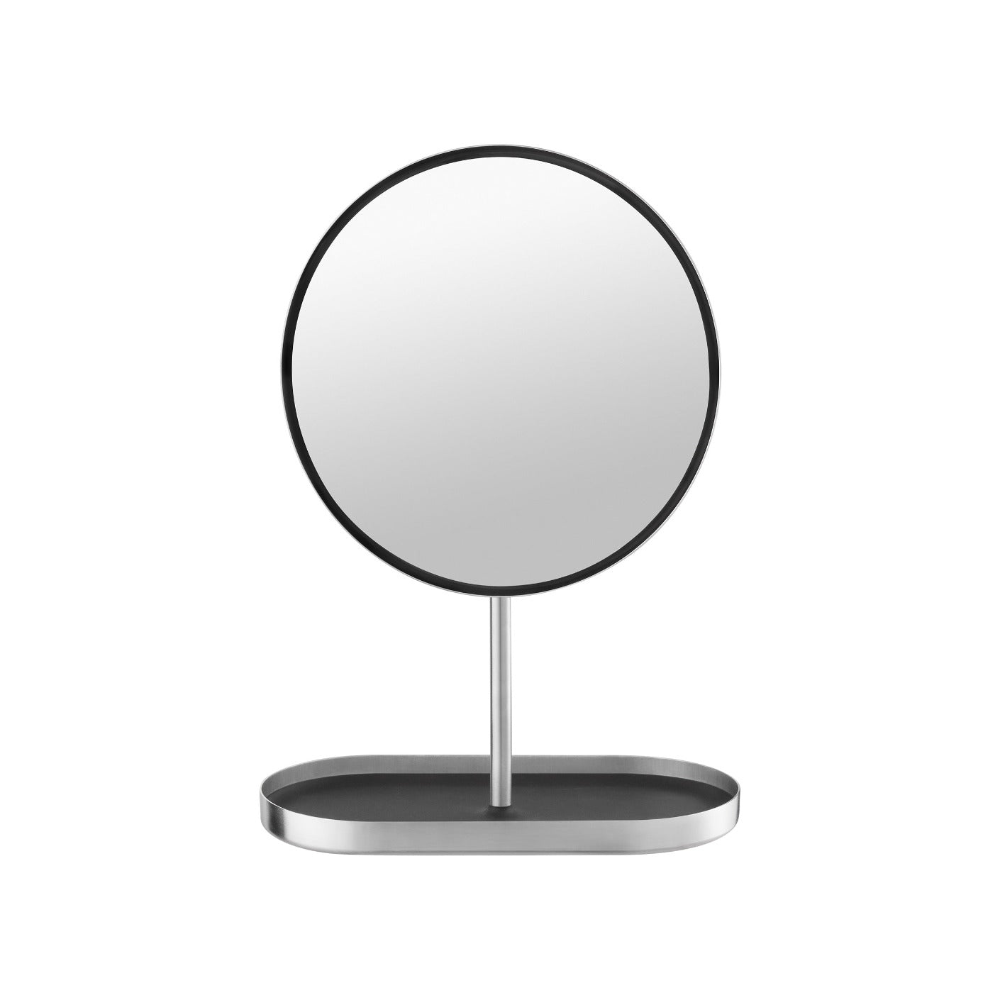 blomus MODO Magnifying Vanity Makeup Mirror with Tray - Stainless Steel