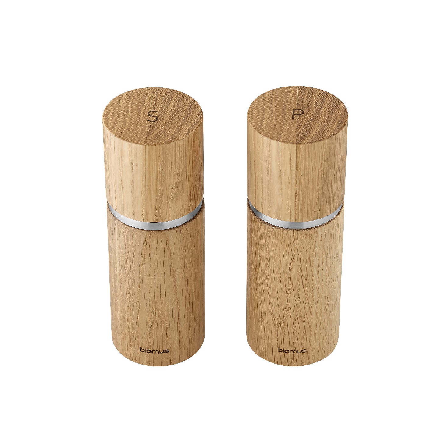 blomus PEPE Salt & Pepper Mill Set – Oak Grinders with Adjustable Ceramic Mechanism - Scandinavian Kitchen Accessory