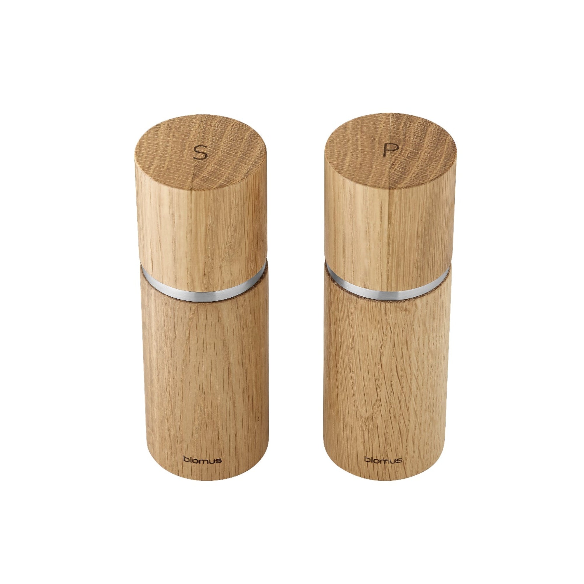 blomus PEPE Salt & Pepper Mill Set – Oak Grinders with Adjustable Ceramic Mechanism - Scandinavian Kitchen Accessory