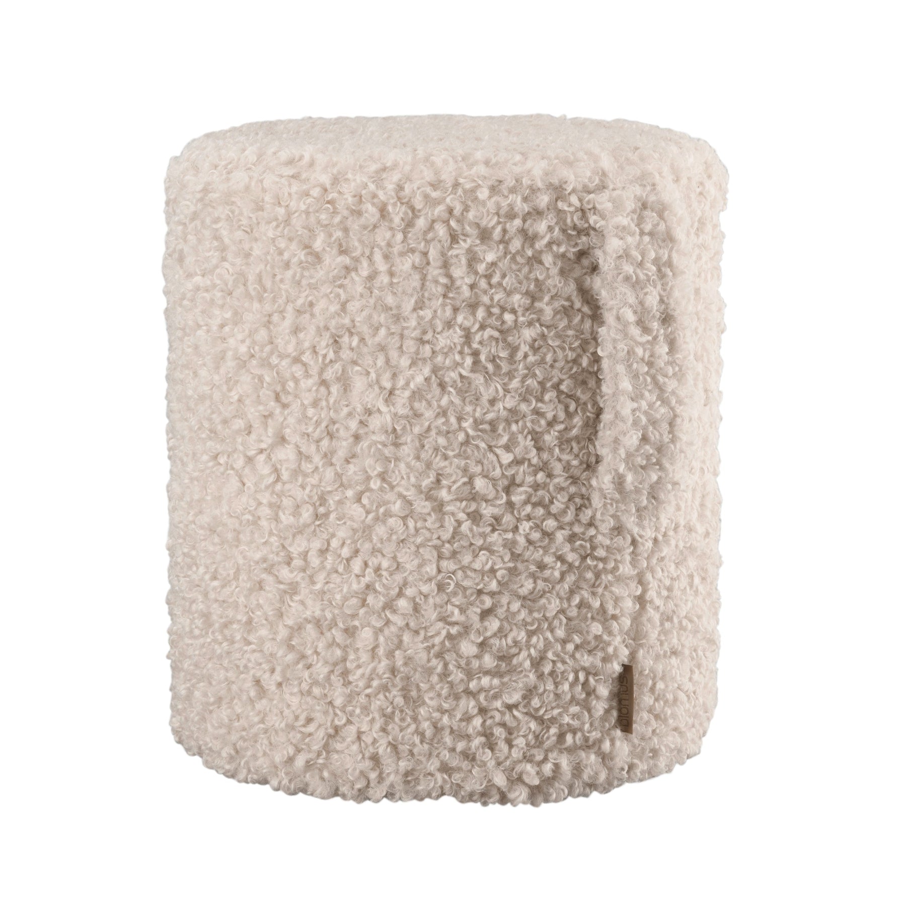 blomus TEDDY Round Pouf Accent Table, Stool or Ottoman  with Soft Upholstry 