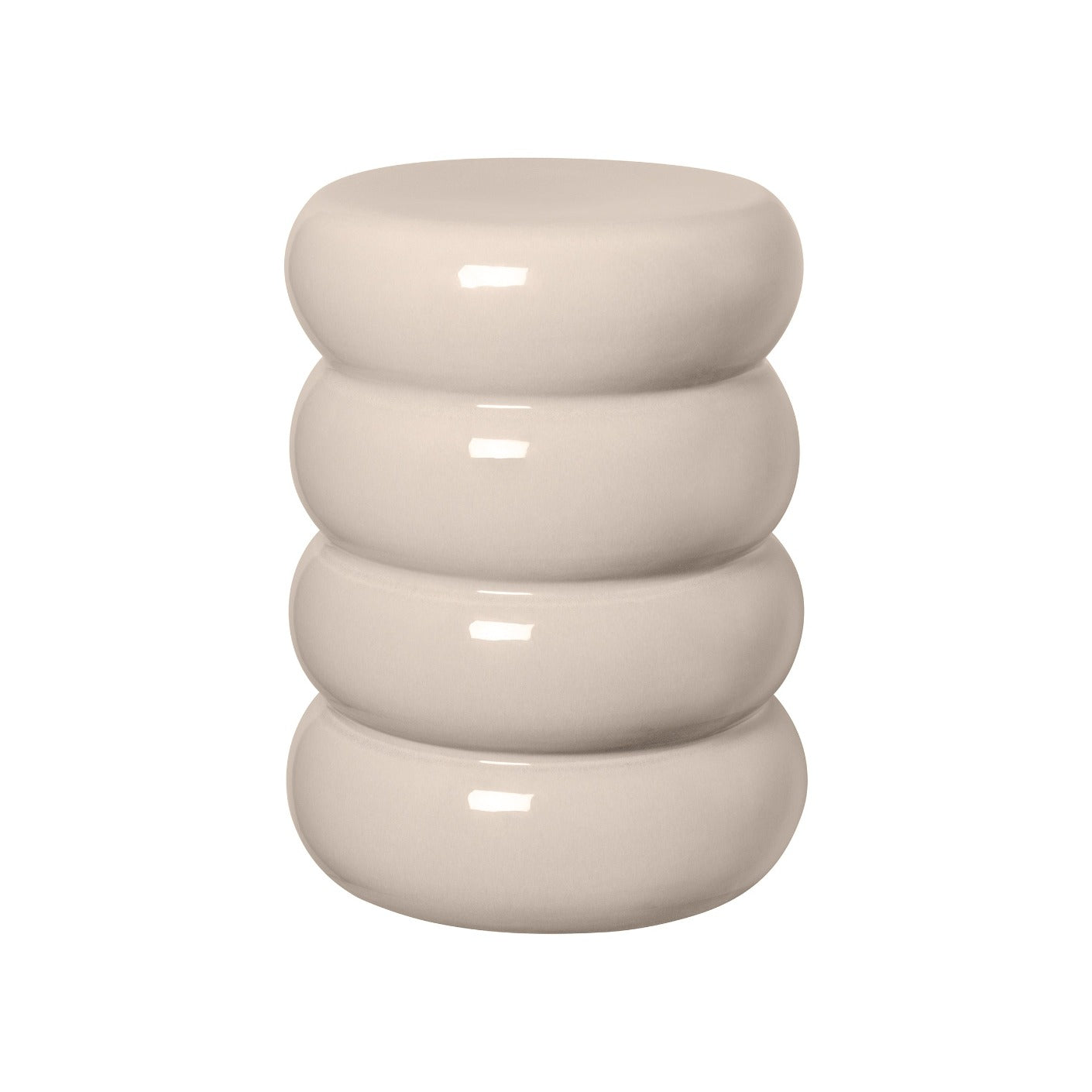 blomus TORU Contemporary Round Sculputural Ceramic Side Table - Accent Table