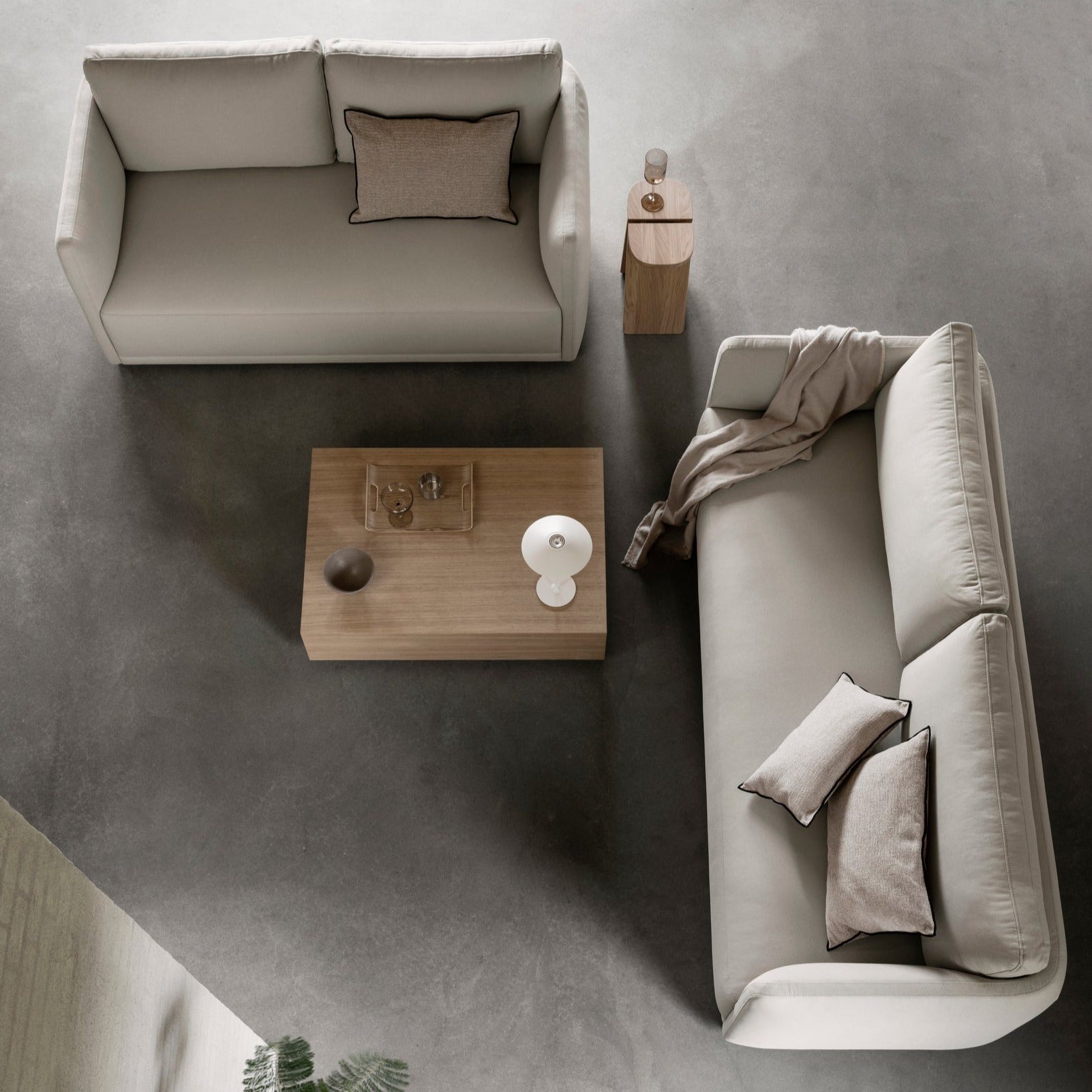 sleek modern coffee table by blomus AVIO collection in a sophisticated sitting area
