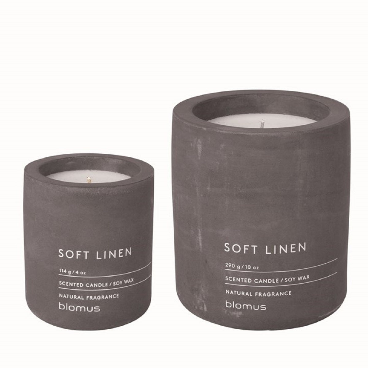 FRAGA Scented Jar Candle with Concrete Container Set of Large and Smal