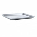  Hbluefat 2pcs Silvery Stainless Steel Tray for Serving