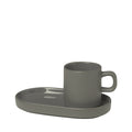 Espresso Cups with Trays - PILAR Pewter