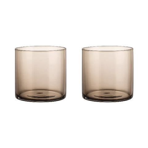 MERA Glasses Low Ball - 7 Ounce - Set of 2 - Coffee