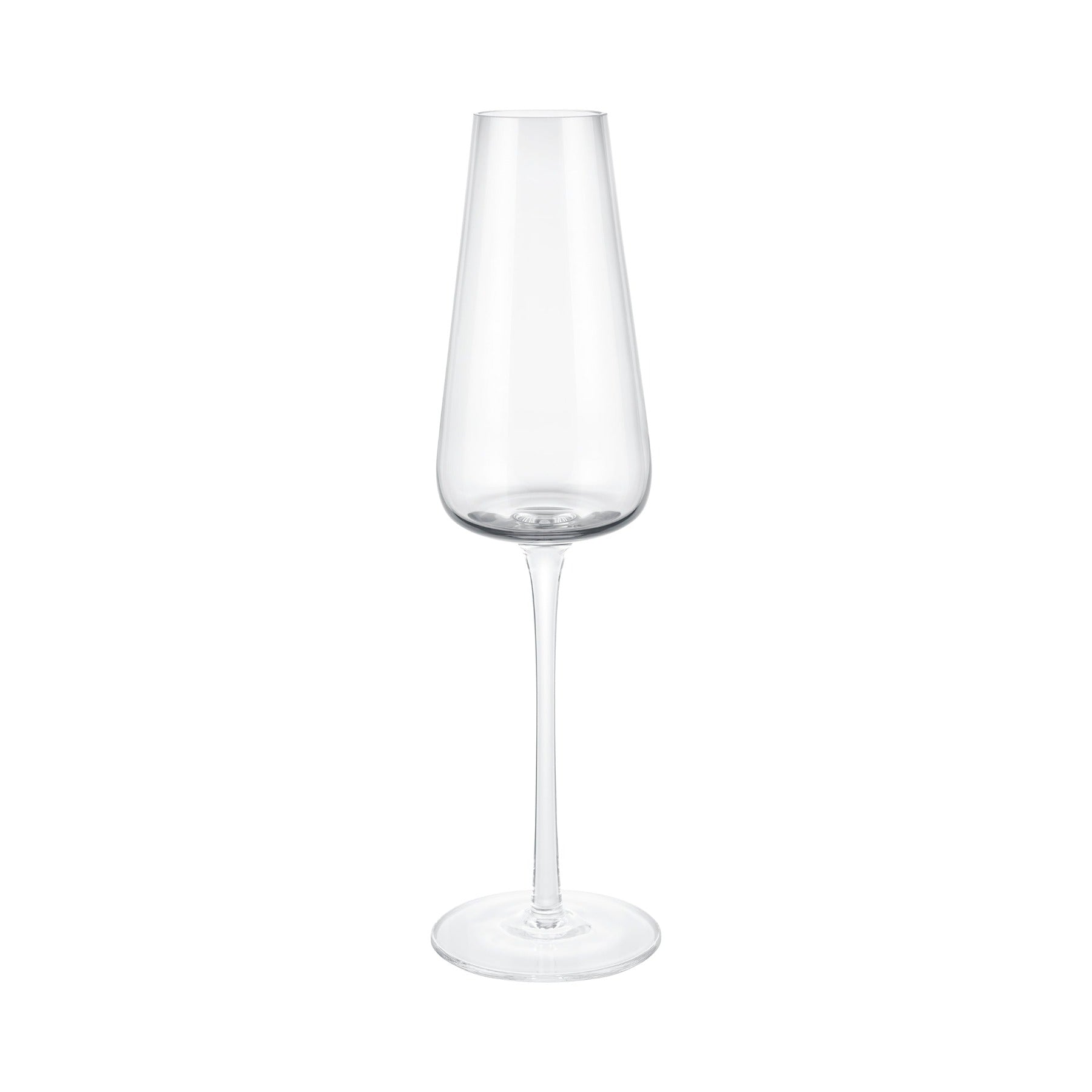 Belo Champagne Flute Glasses - 7 Ounce - Set of 6 - Clear Glass