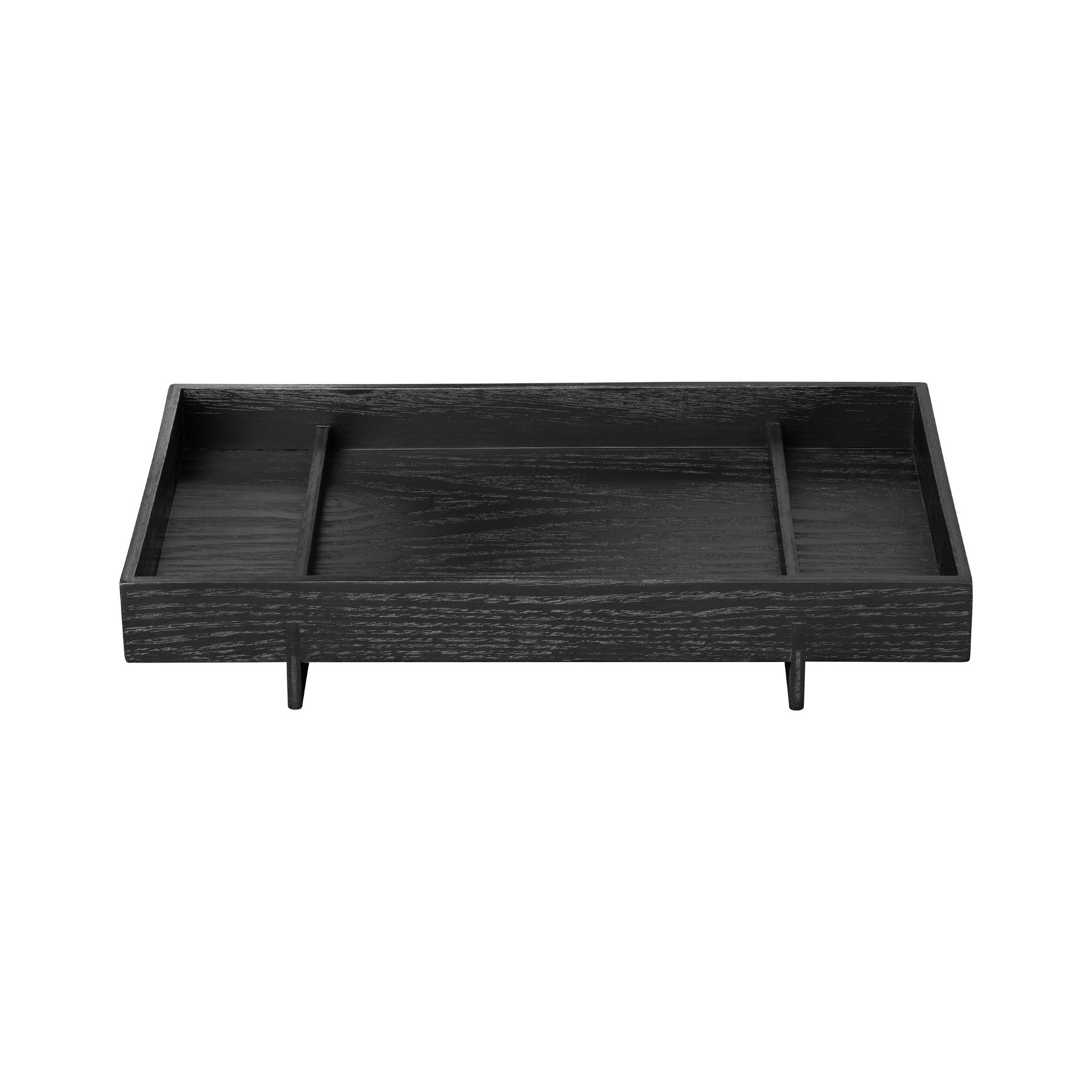 ABENTO Japanese Inspired Wood Tray for Organization or Decoration - Bl