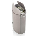 Foldable Laundry Bin - Taupe open