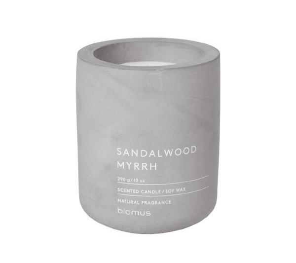 FRAGA Large Scented Jar Candle with Colored Concrete Container - Soy W