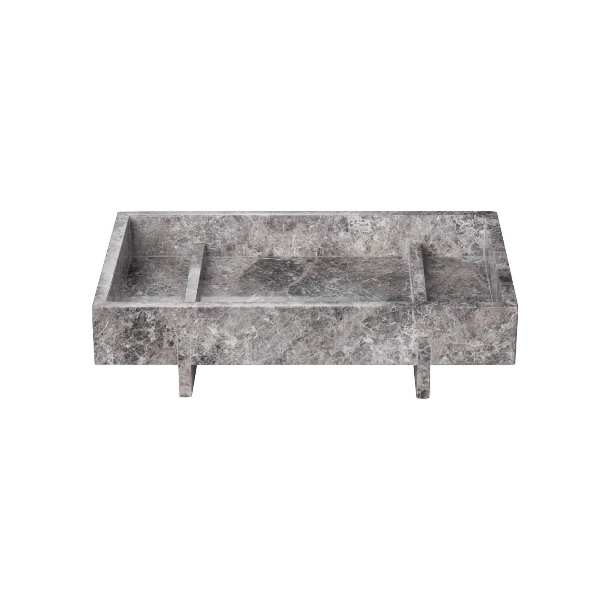 ABENTO Japanese Inspired Marble Tray for Organization or Decoration